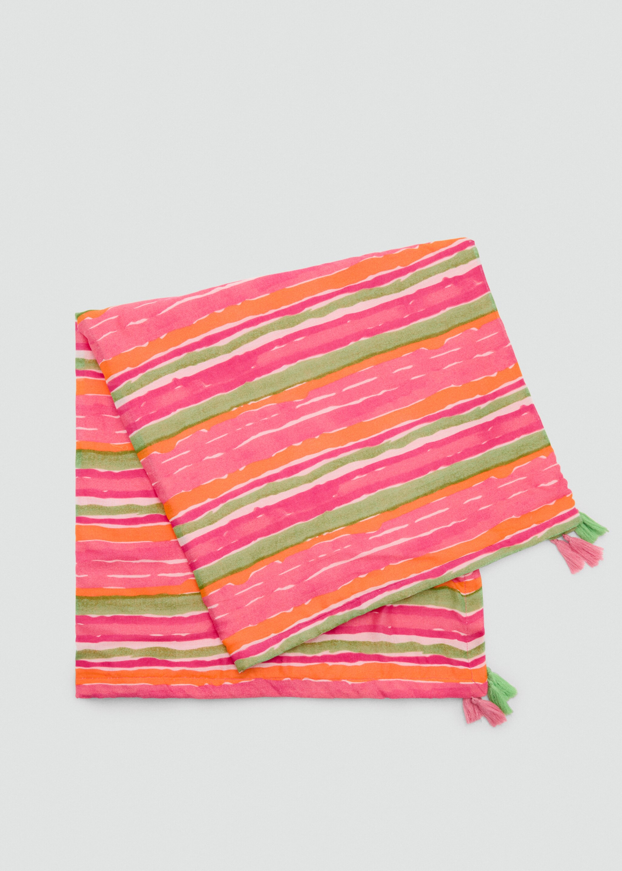 Toalla playa rayas multicolor - Artículo sin modelo, Rosa. Ref: 87048261-00.