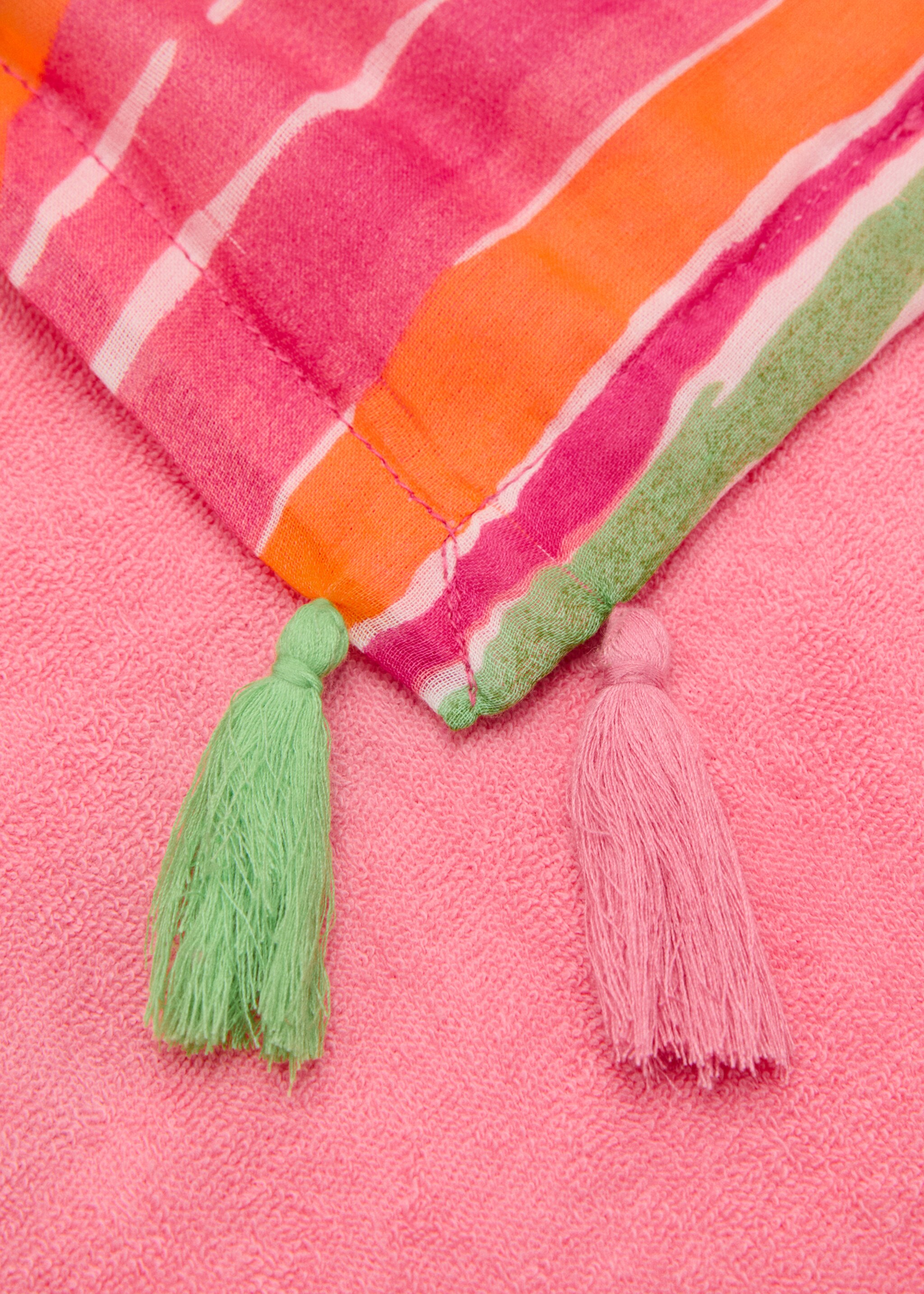 Toalla playa rayas multicolor - Detalle del artículo 1, Rosa. Ref: 87048261-00.