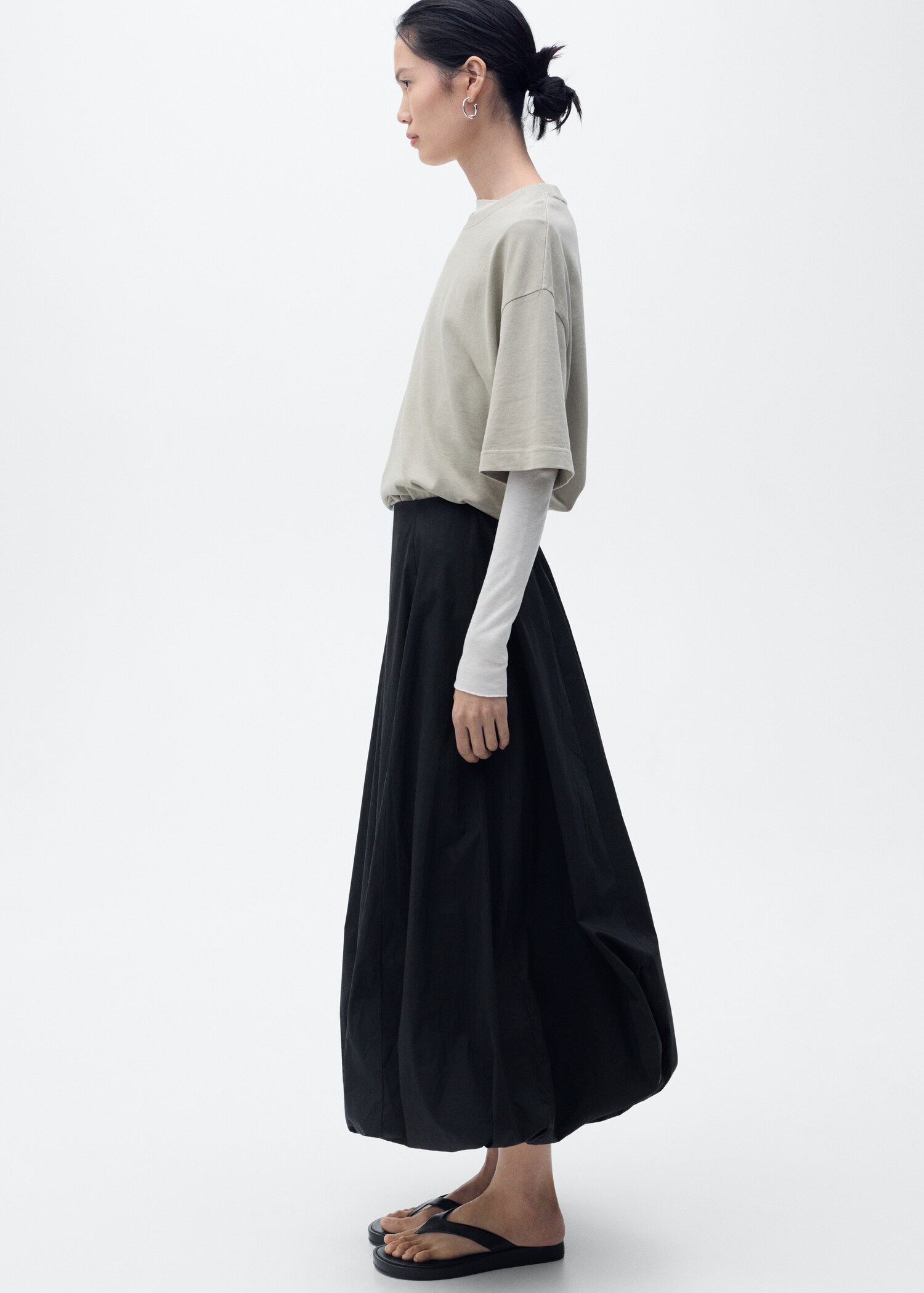 Balloon midi skirt - Details of the article 2