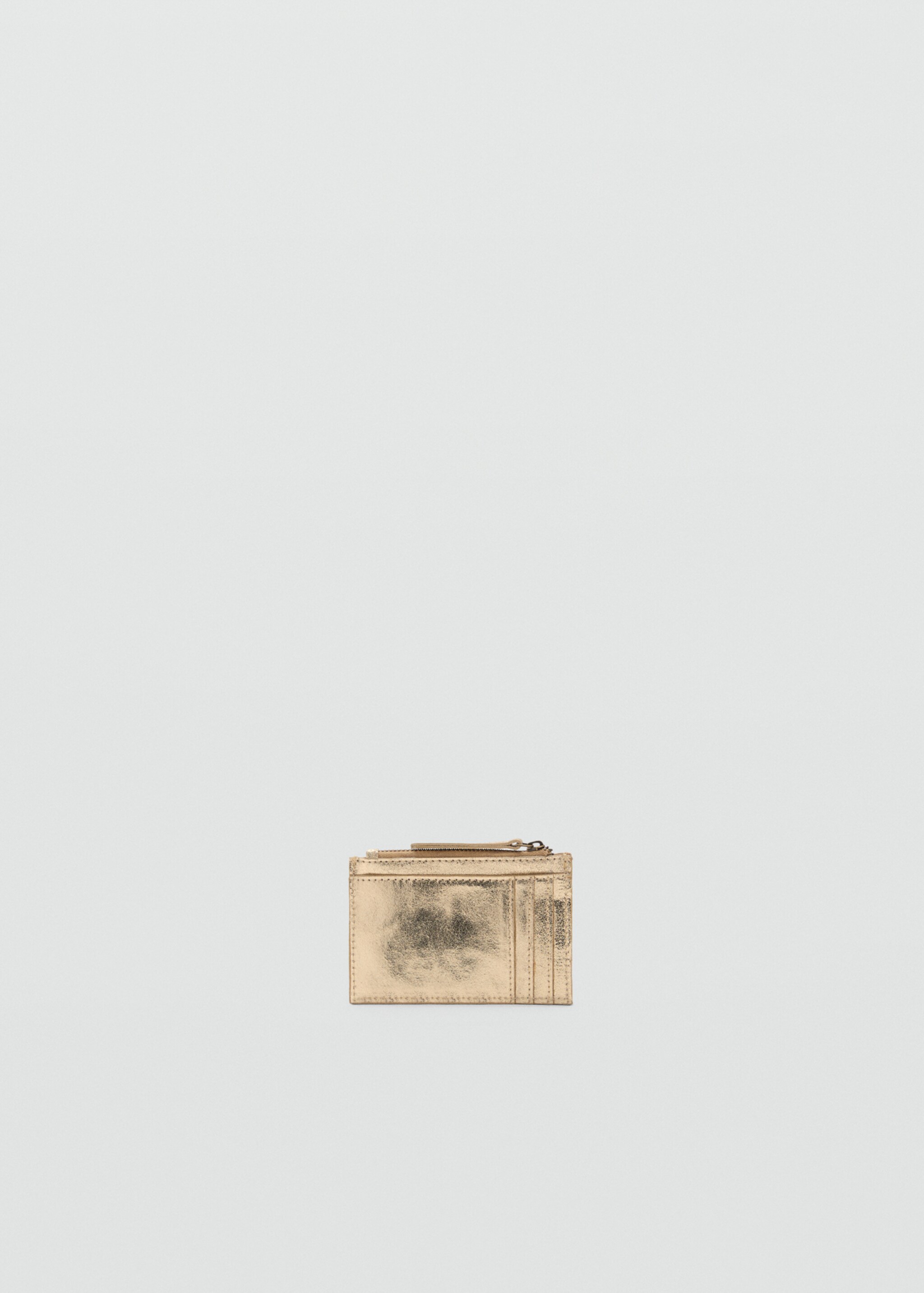 Metallic leather purse - Medium plane, Gold. Ref: 87048273-00.