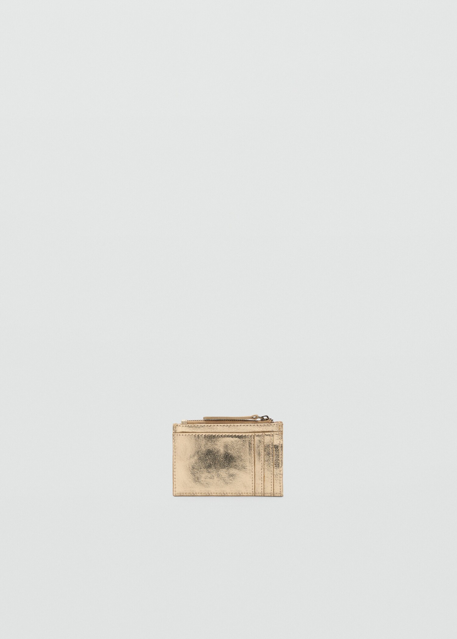 Metallic leather purse - Medium plane