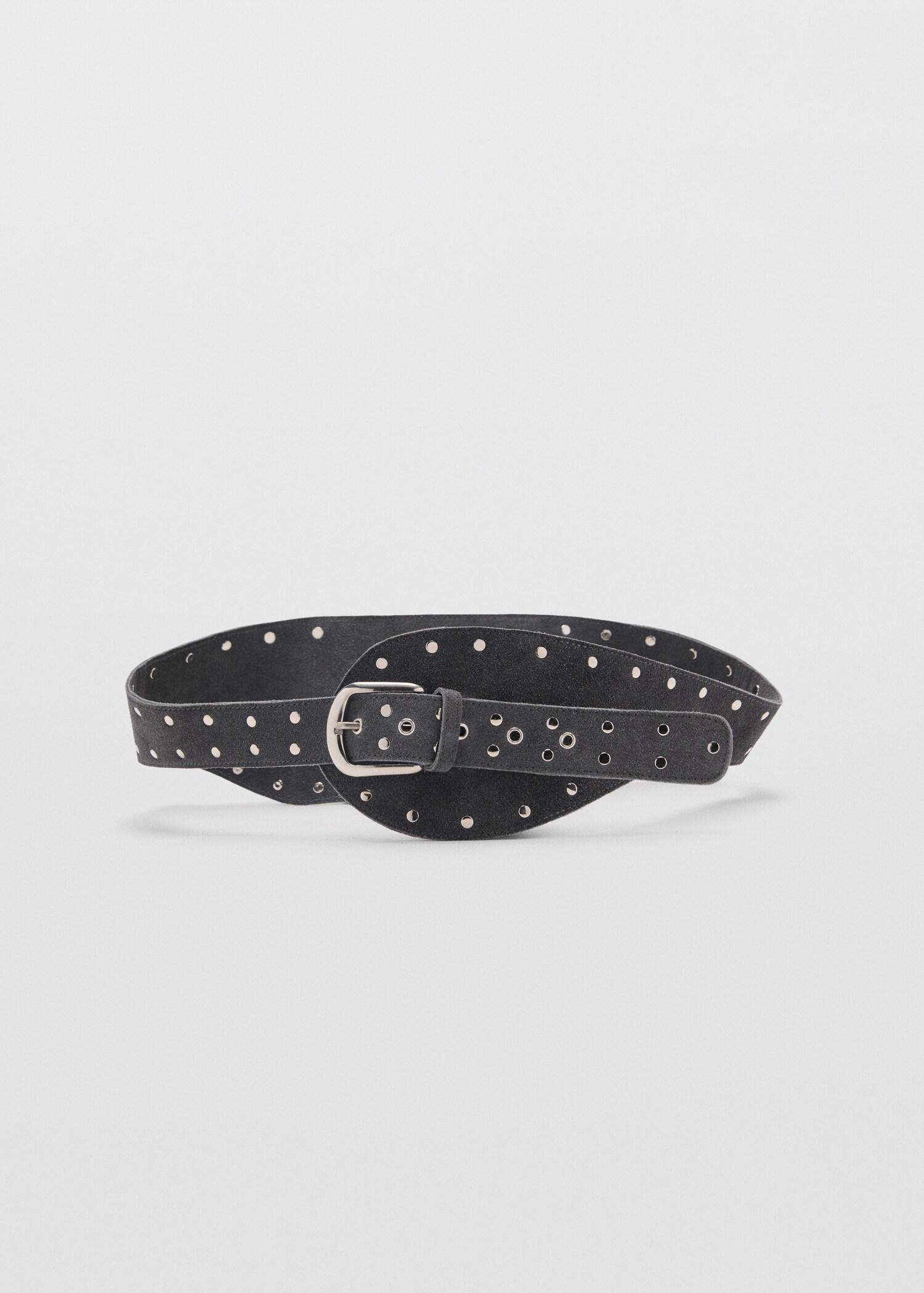 Wide studded leather belt - Article without model