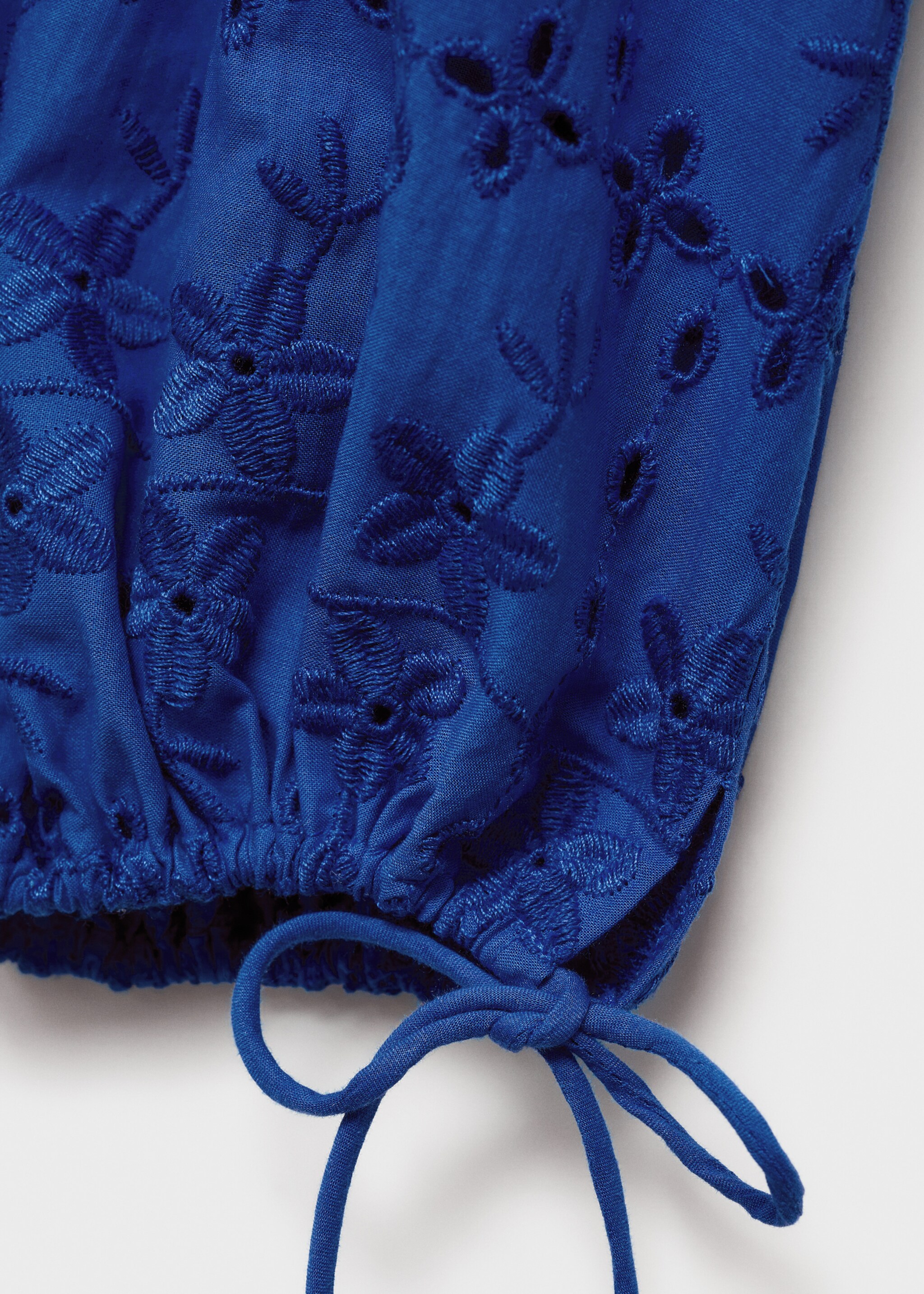 Blouse broderie anglaise à nœuds - Détail de l'article 0, Bleu. Ref: 87048649-00.