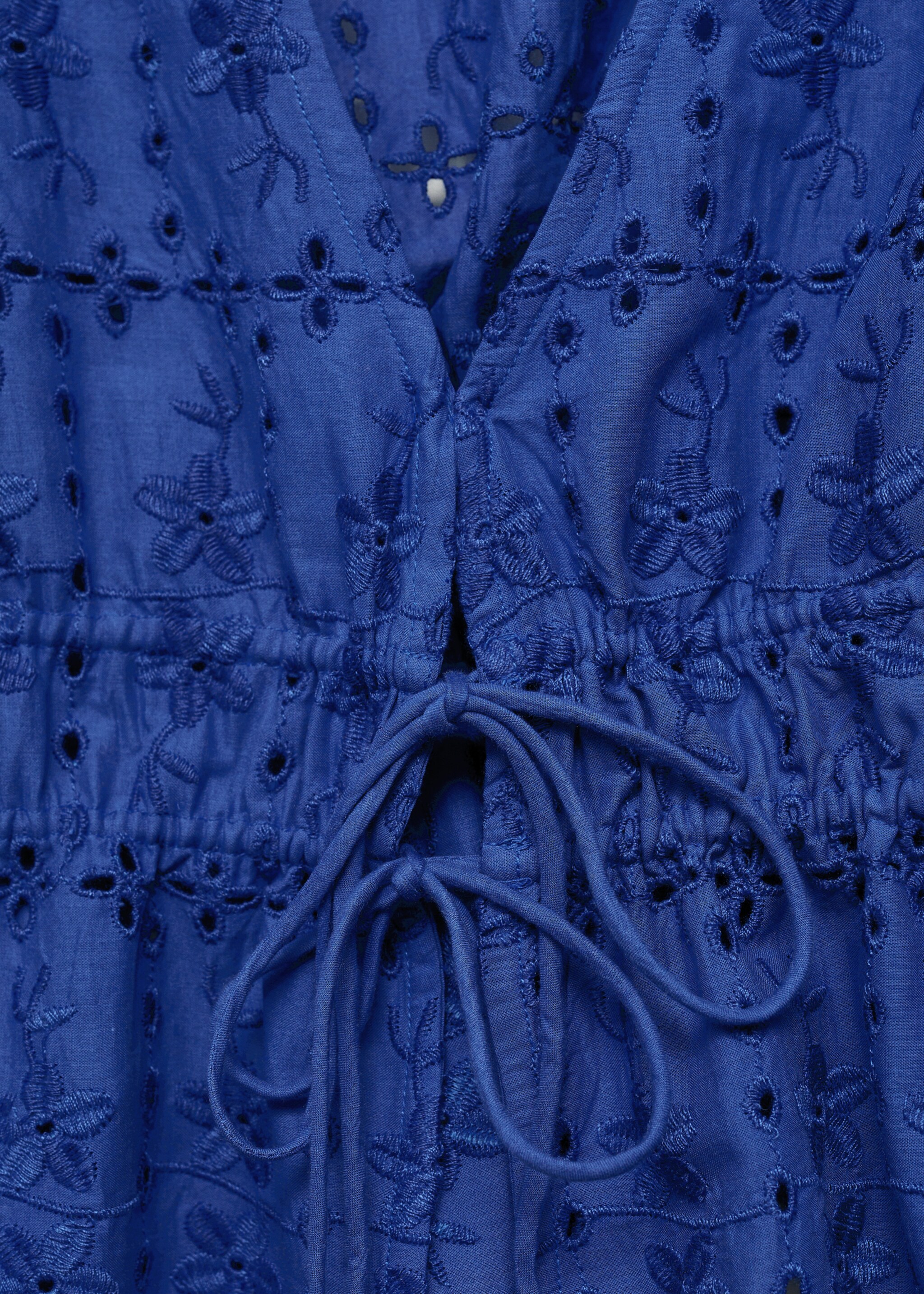 Blouse broderie anglaise à nœuds - Détail de l'article 8, Bleu. Ref: 87048649-00.