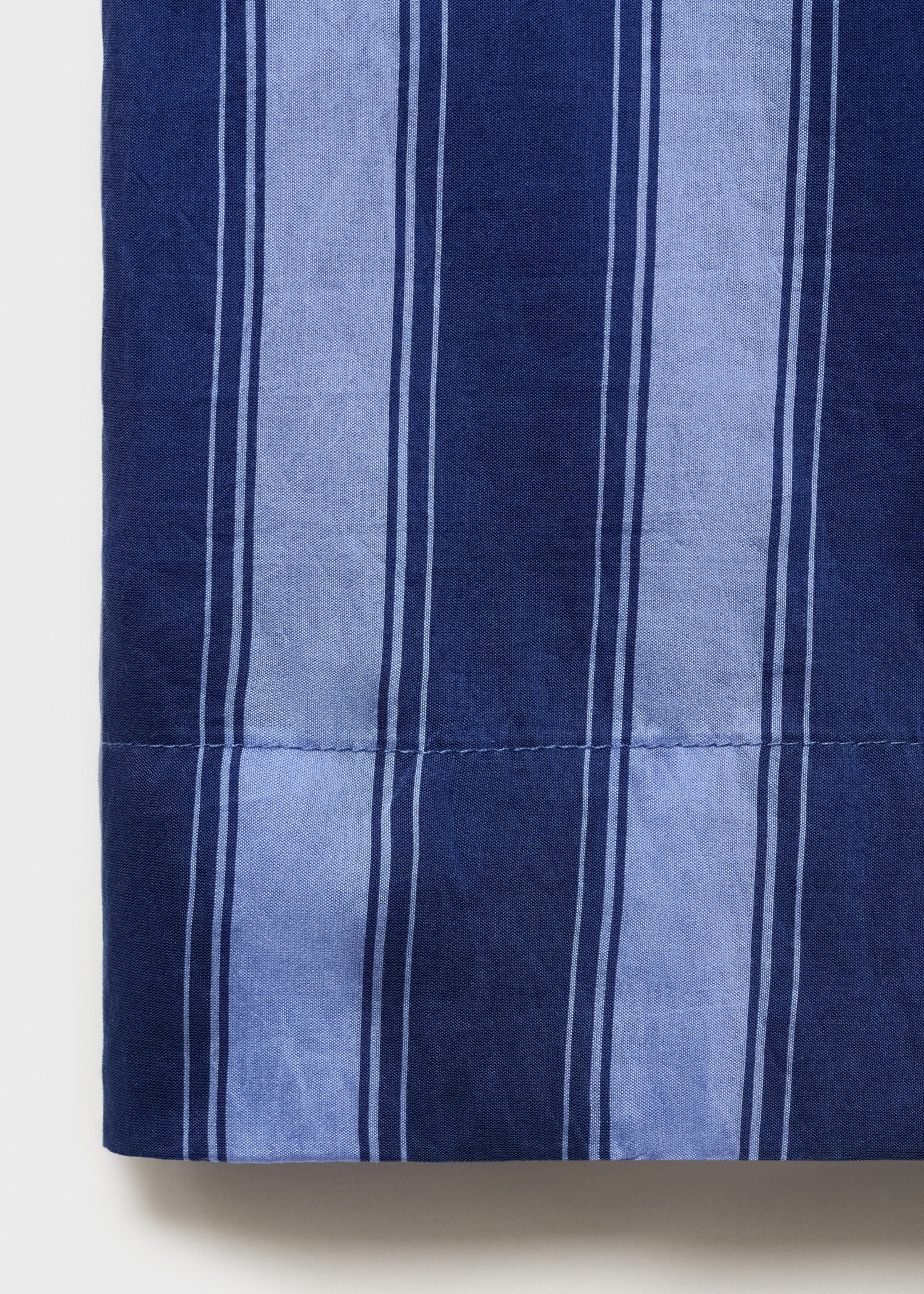 Woven lyocell trousers with two-tone stripes - Details of the article 0, Blue. Ref: 87048651-00.