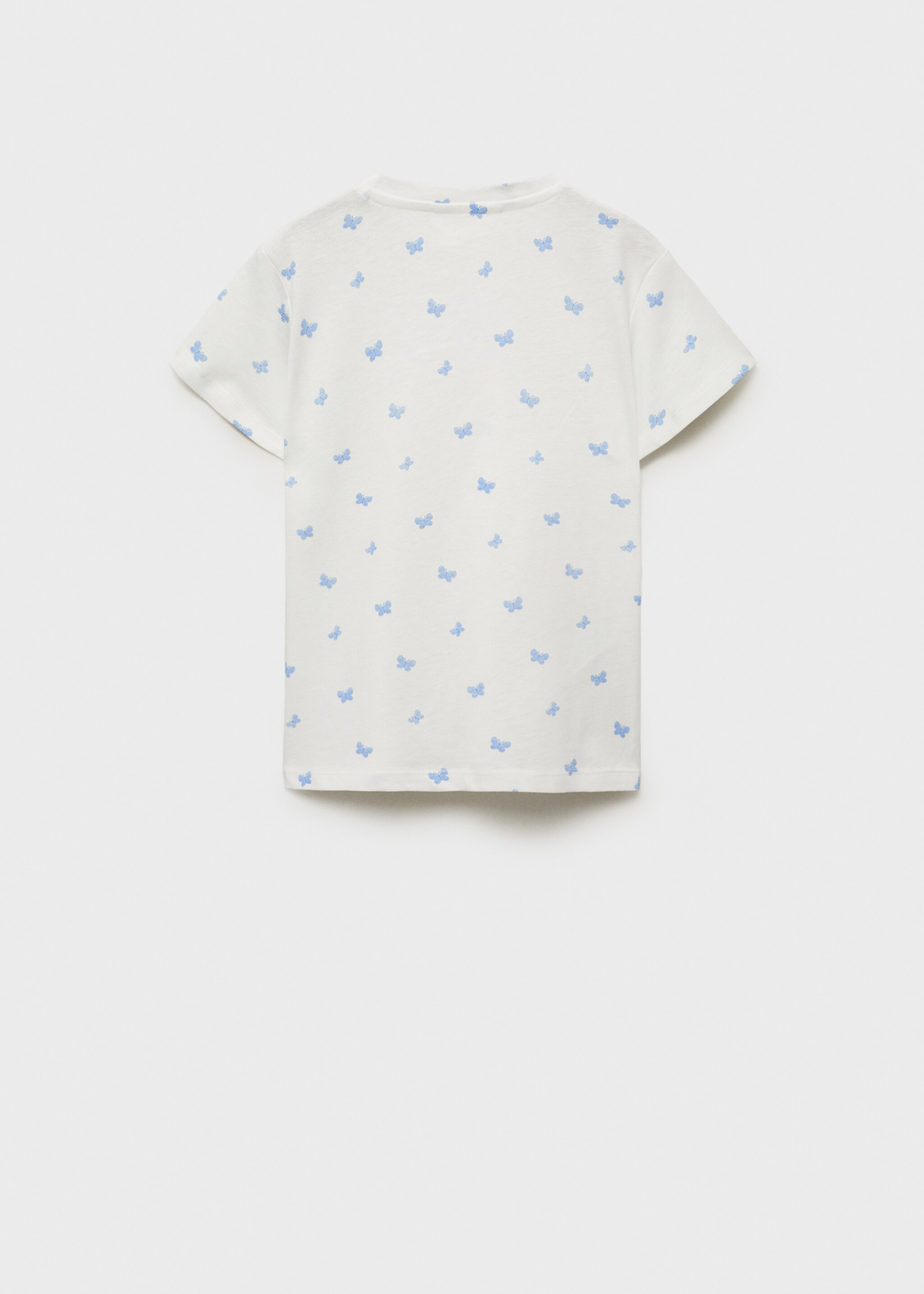 Embroidered detail print t-shirt - Reverse of the article, Navy. Ref: 87049064-00.