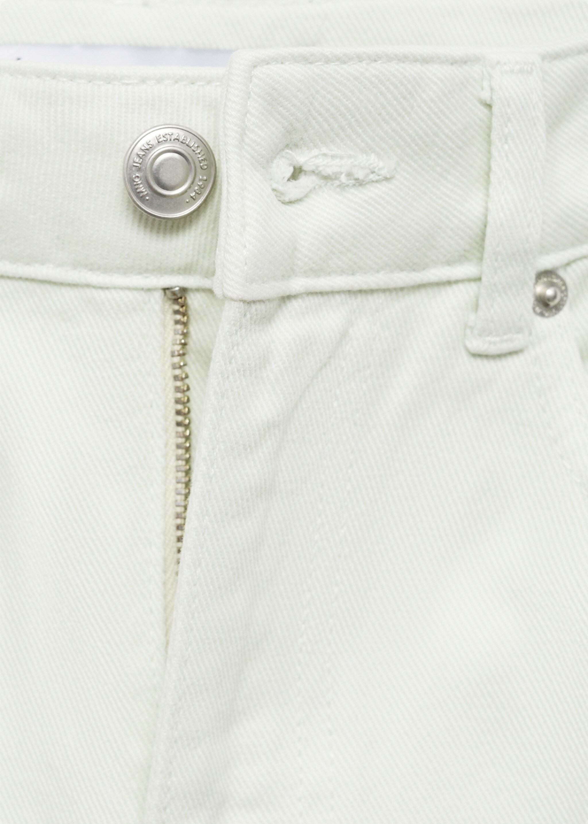 Jeans wideleg normalt liv - Artikkeldetalj 8, Pastellgrønn. Ref: 87049065-00.