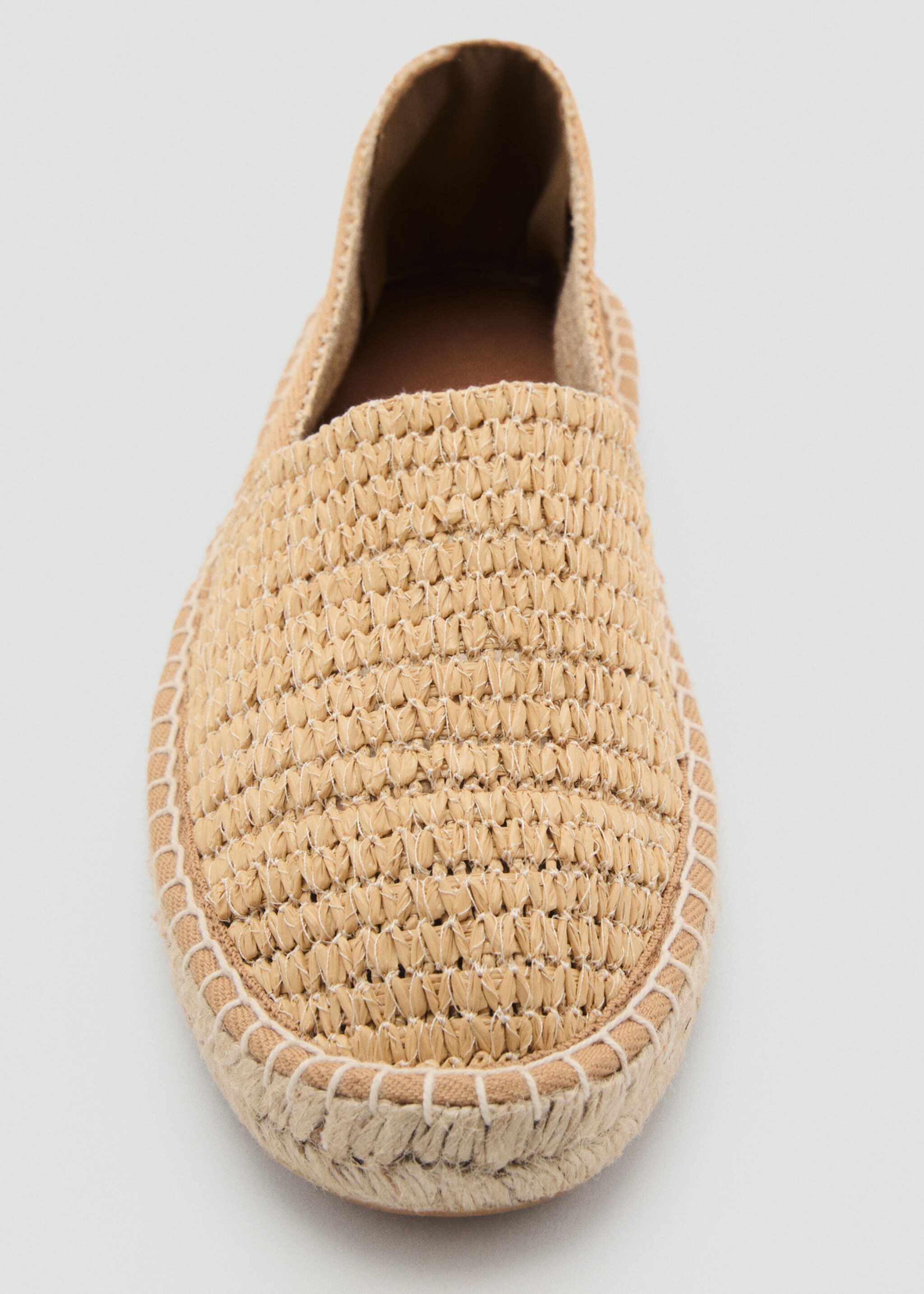 Raffia espadrilles - Details of the article 3, Sand. Ref: 87049205-00.
