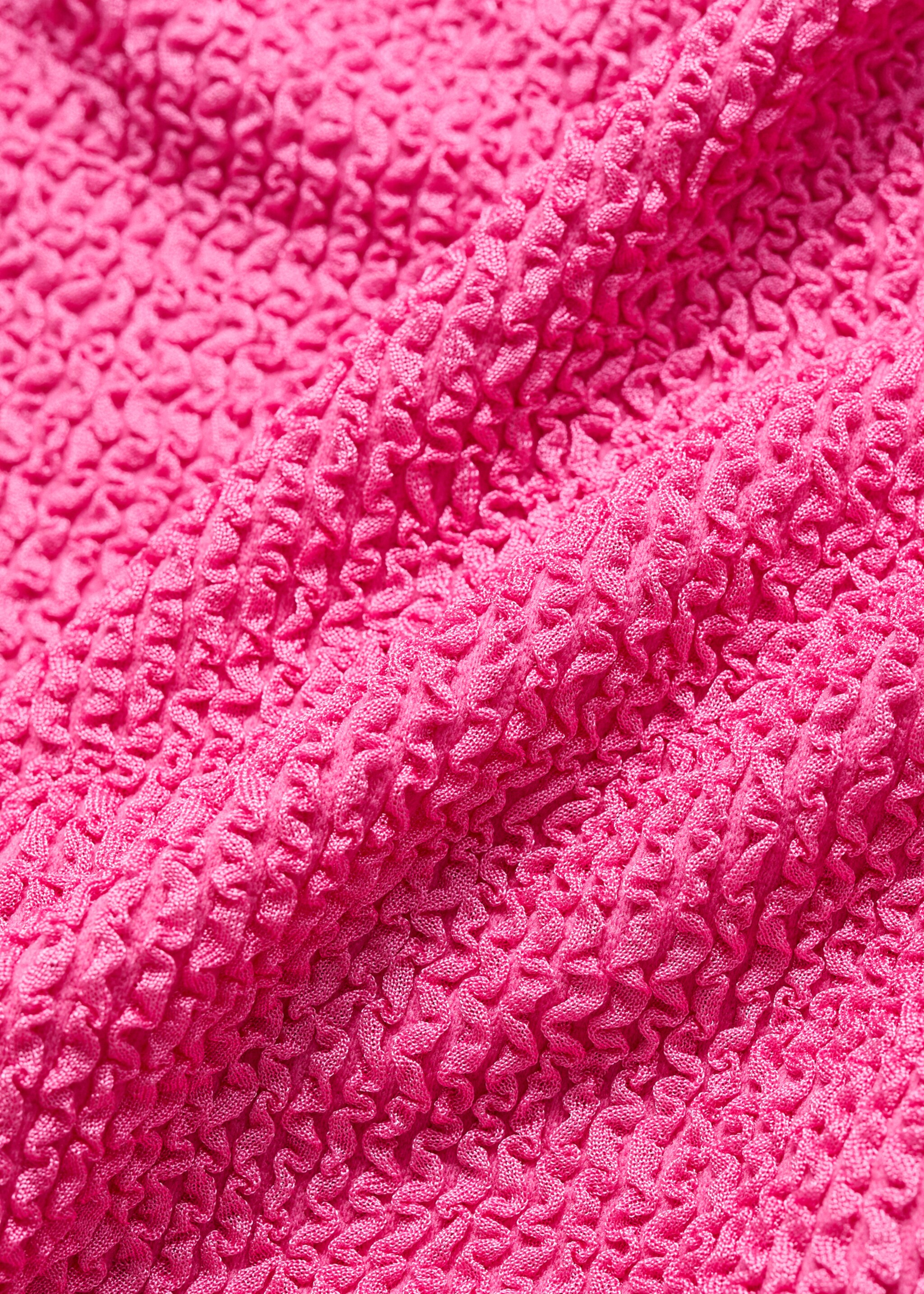 Textured swimsuit - Details of the article 8, Pink. Ref: 87049209-00.
