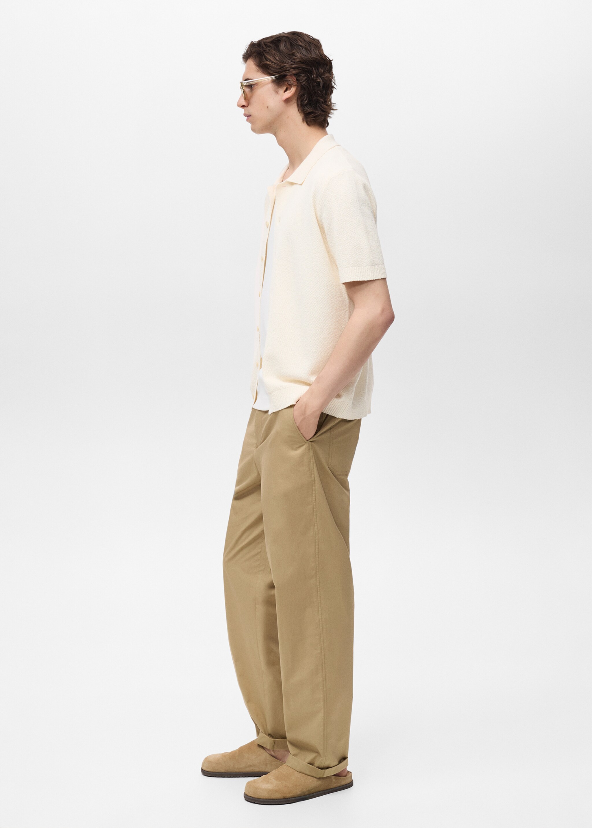 Feinstrick-Hemd - Detail des Artikels 2, Elfenbeinweiß. Ref: 87049210-00.