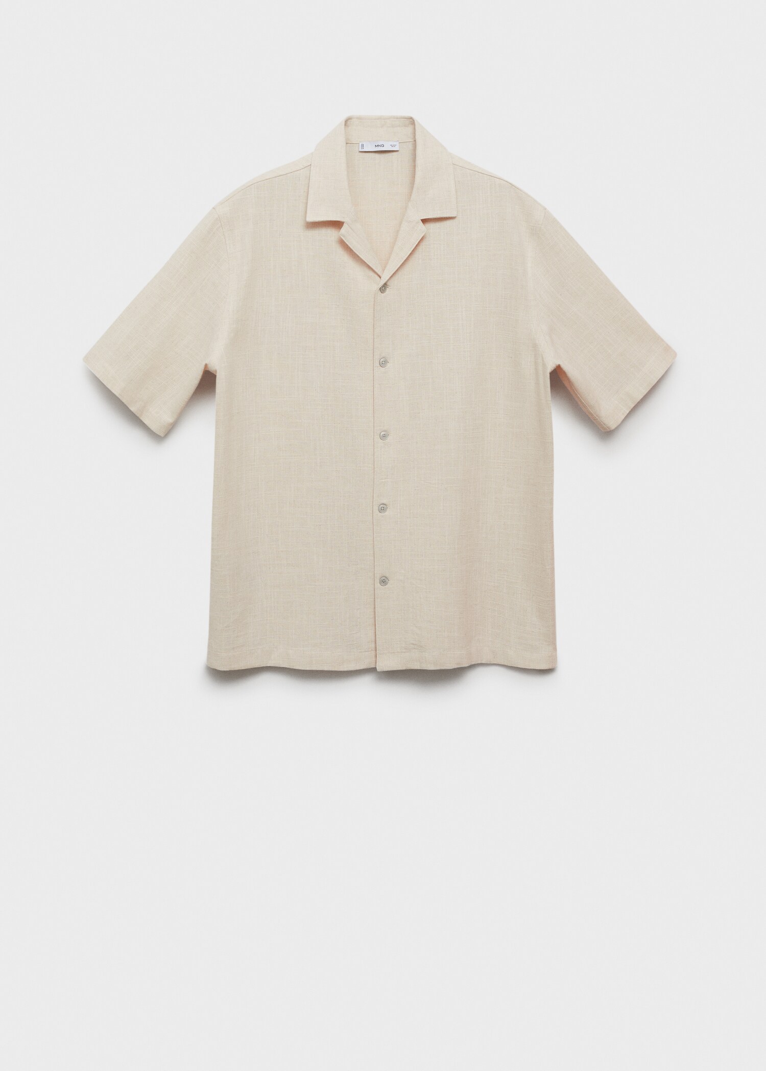 Slim Fit-Hemd aus Baumwolle mit Leinen - Artikel ohne Model