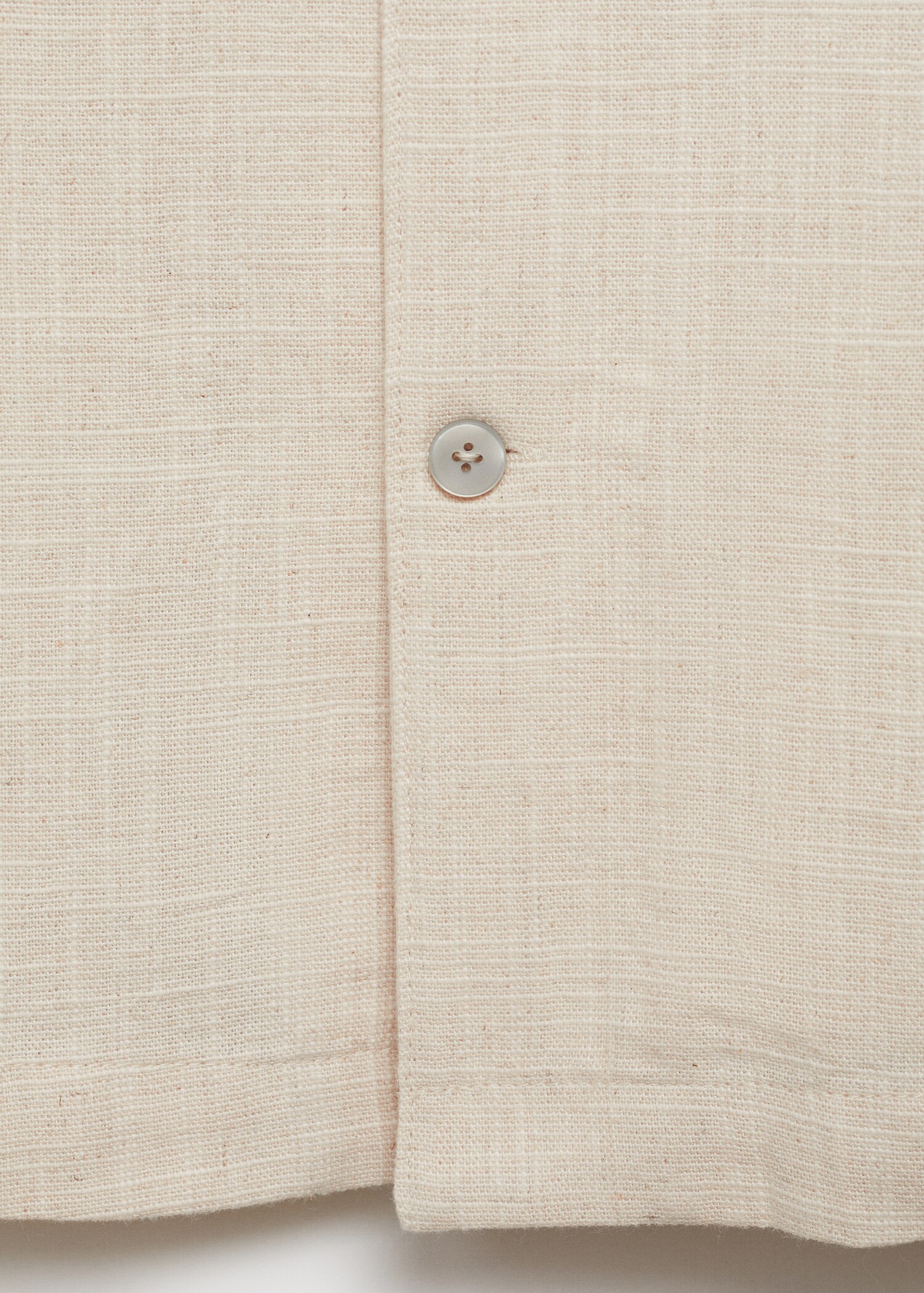 Slim Fit-Hemd aus Baumwolle mit Leinen - Detail des Artikels 0