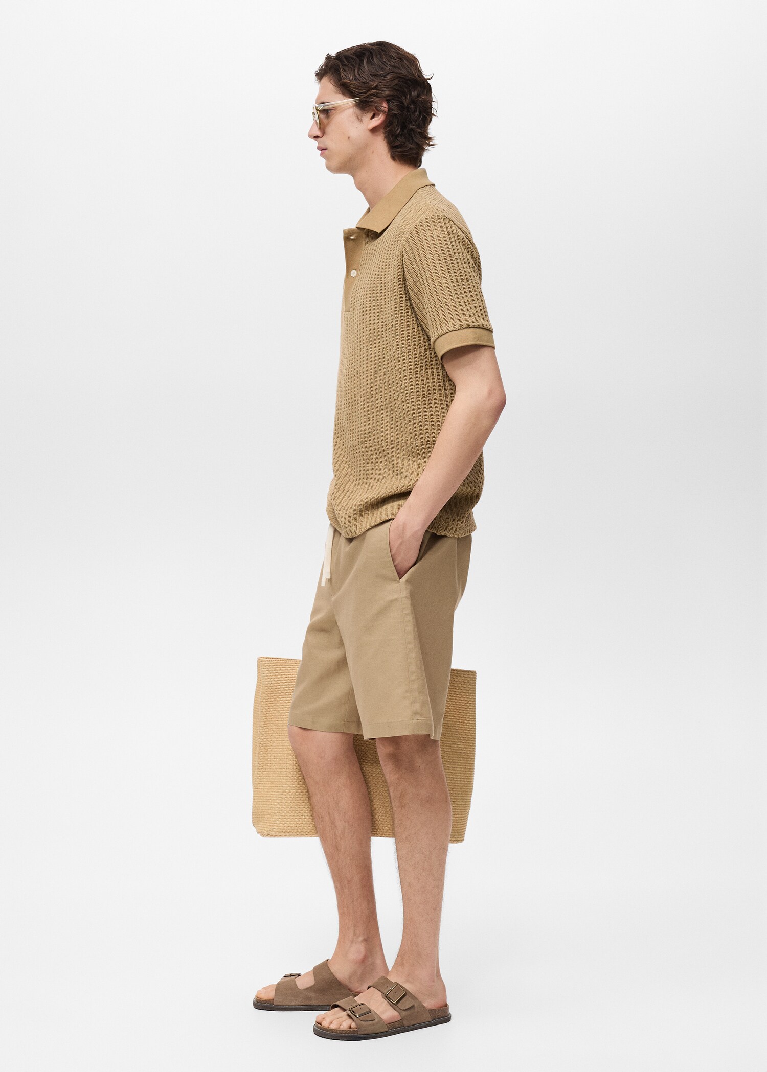 Geripptes Grobstrick-Poloshirt - Detail des Artikels 2