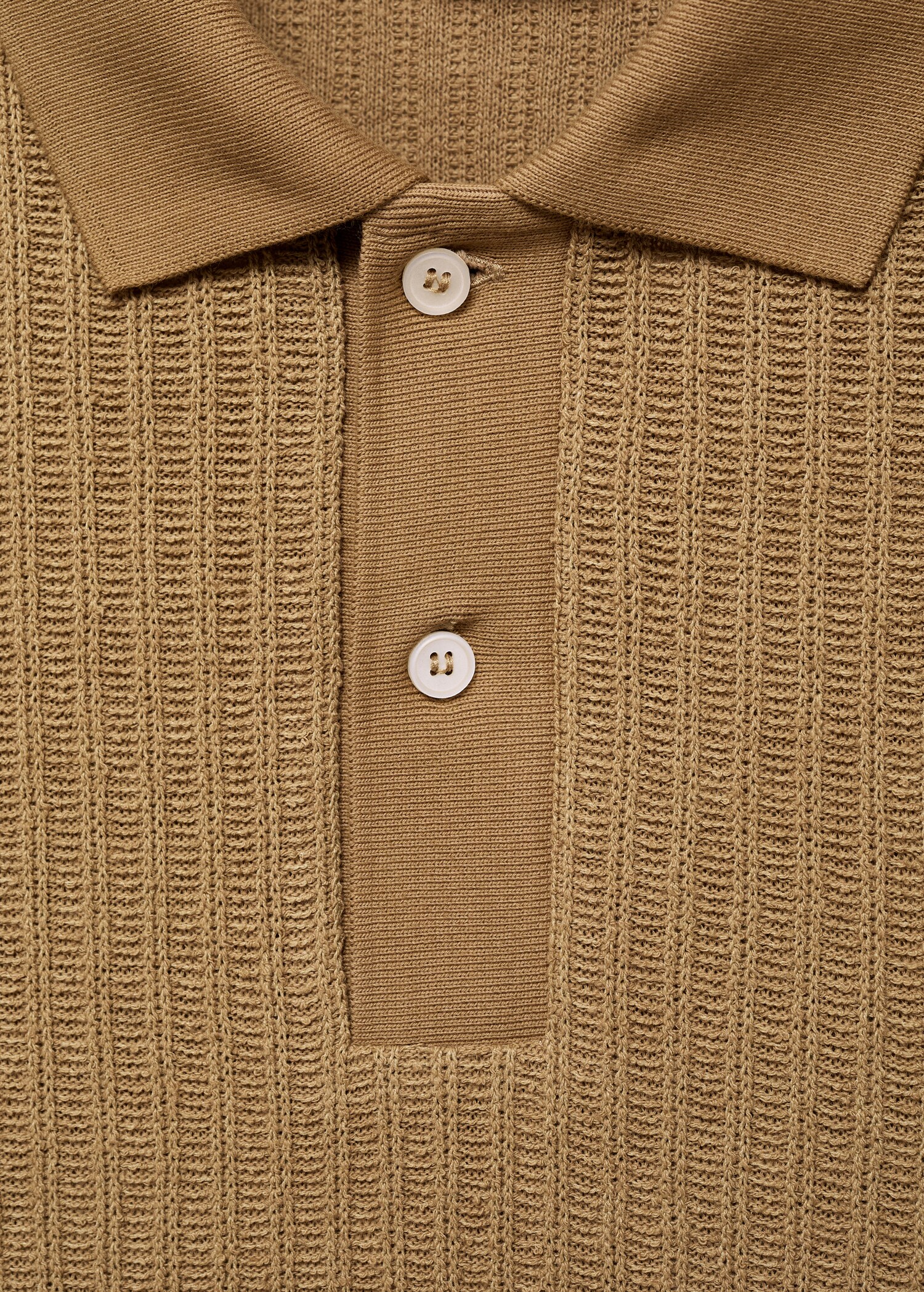 Geripptes Grobstrick-Poloshirt - Detail des Artikels 8