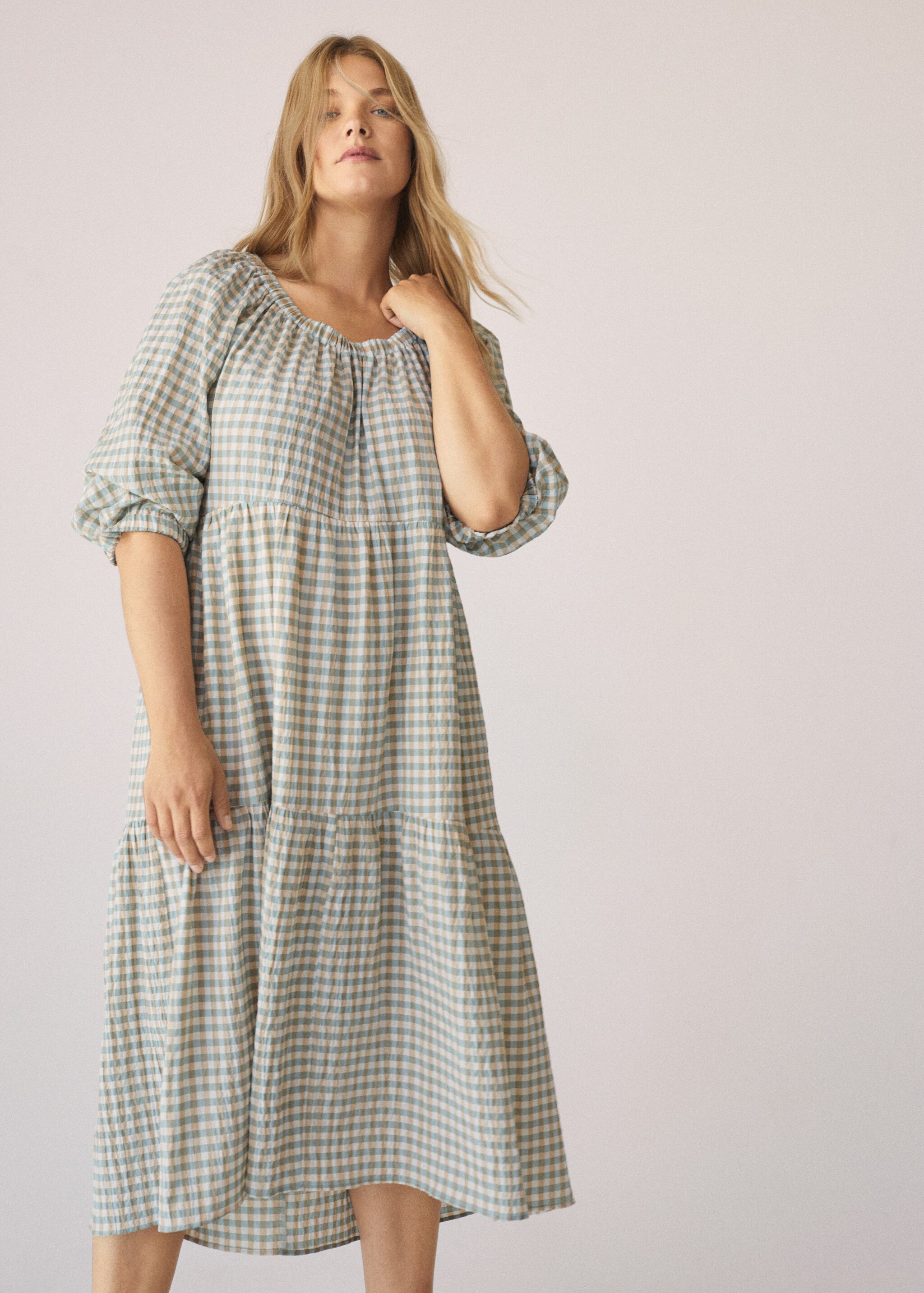 Vestido midi cuadros - Detalle del artículo 6