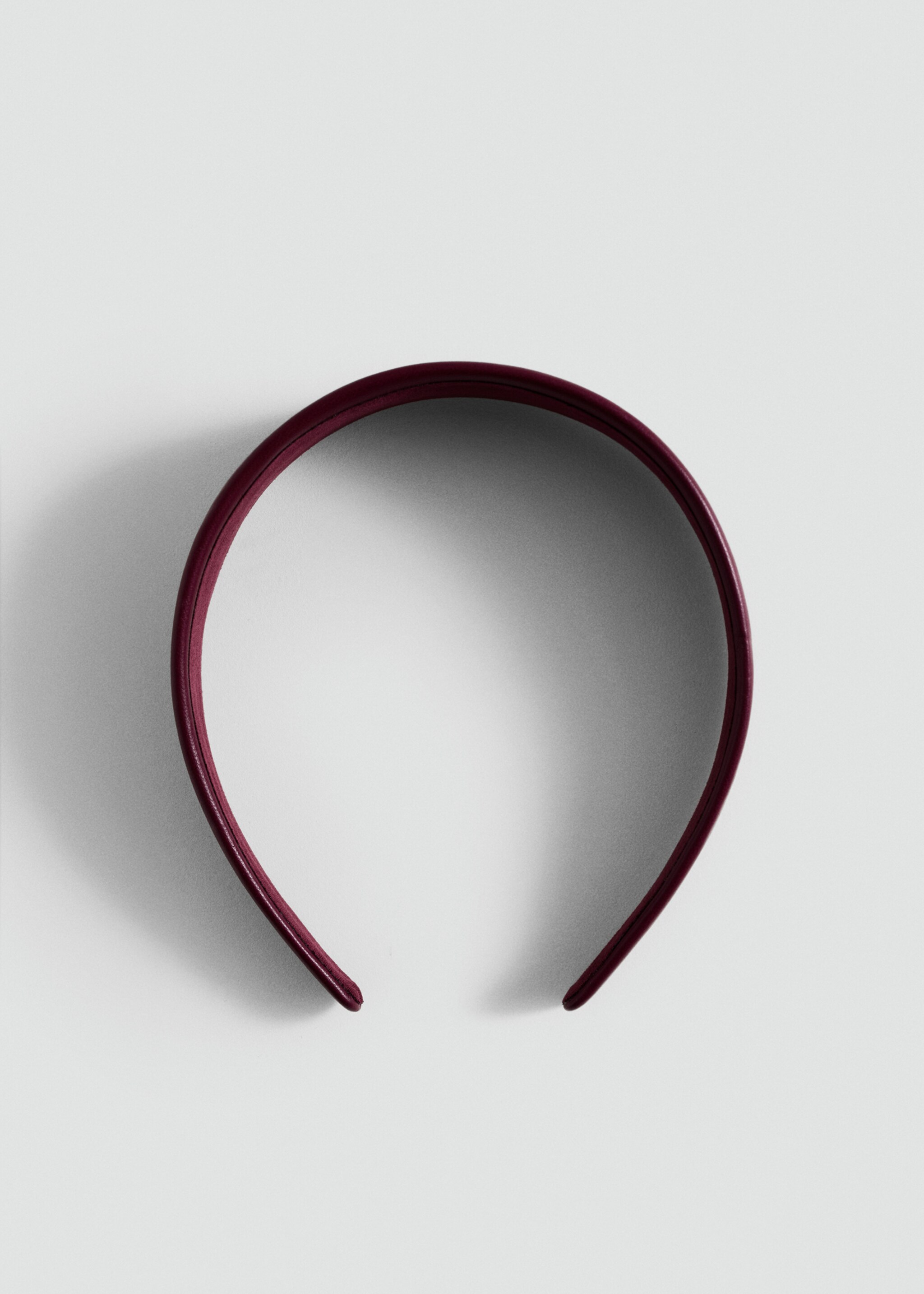 Leren haarband - Artikel zonder model, Bordeaux. Ref: 87050218-00.