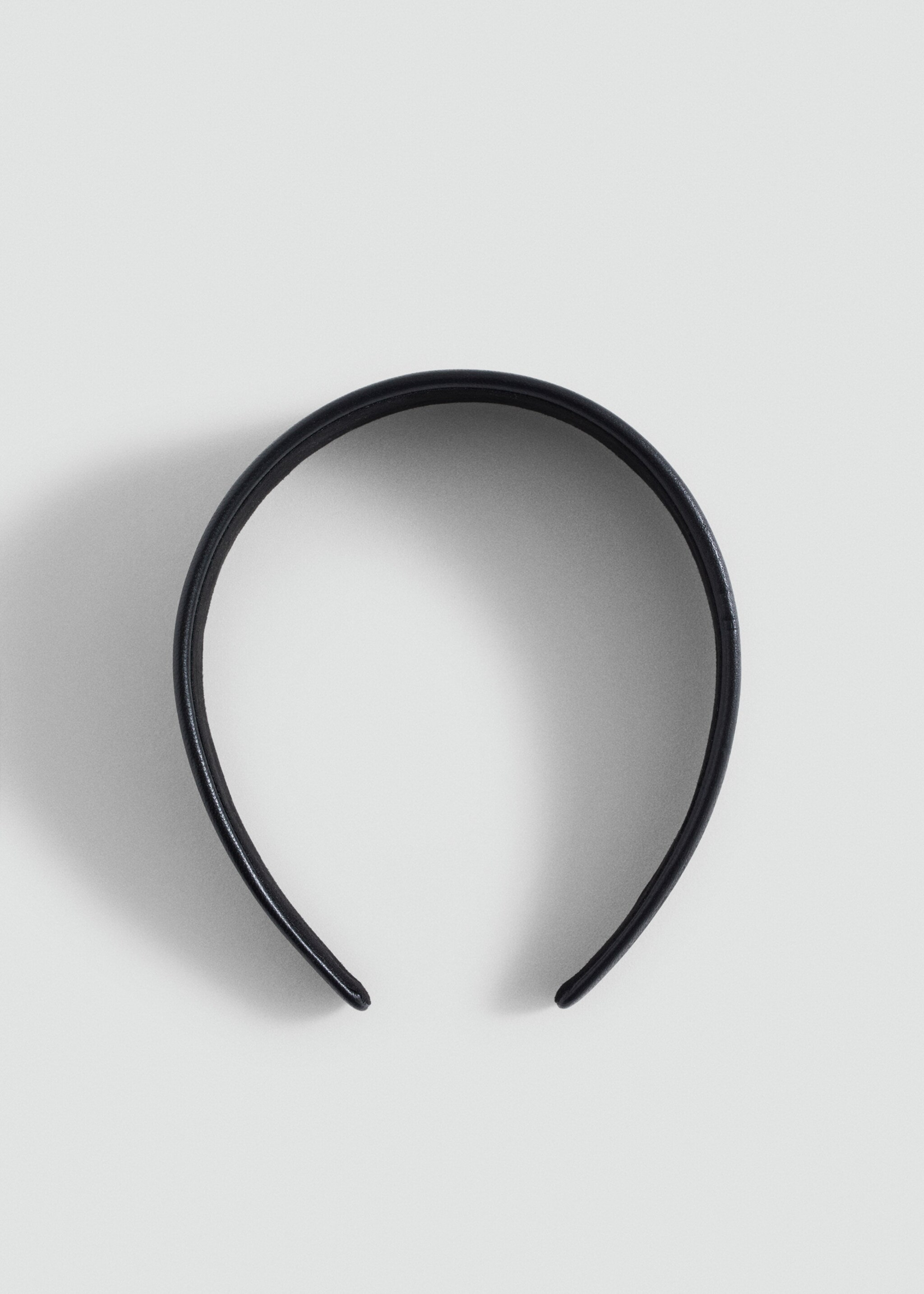 Leren haarband - Artikel zonder model, Zwart. Ref: 87050218-00.