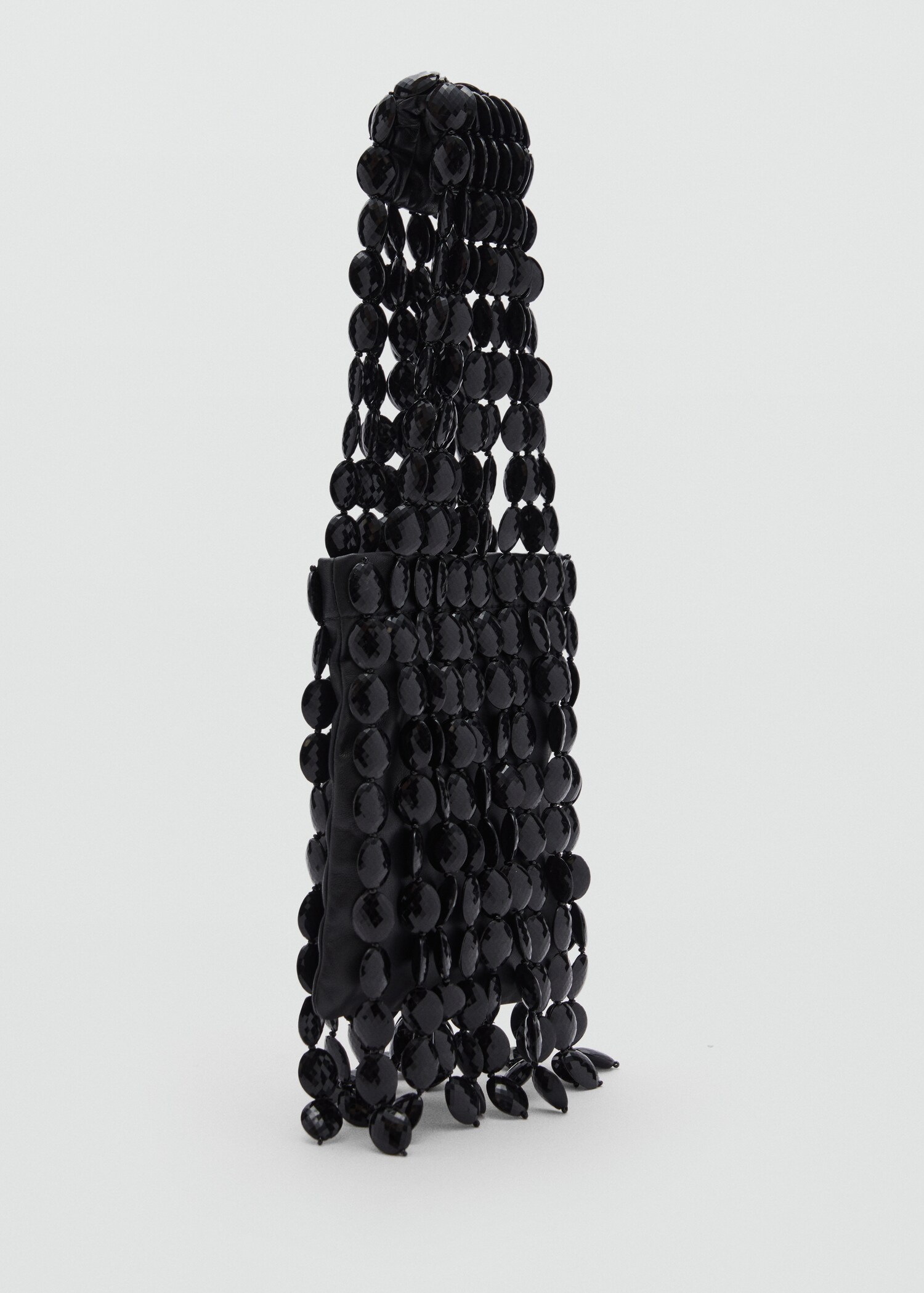 Τσάντα χεριού δερμάτινη χάντρες - Μεσαίο πλάνο