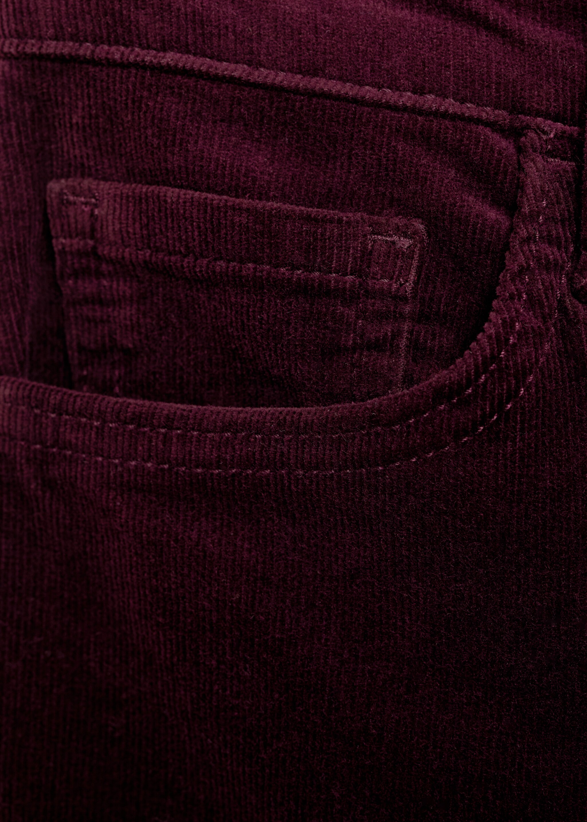 Sienna flared cropped corduroy trousers - Details of the article 0, Wine. Ref: 87050227-00.