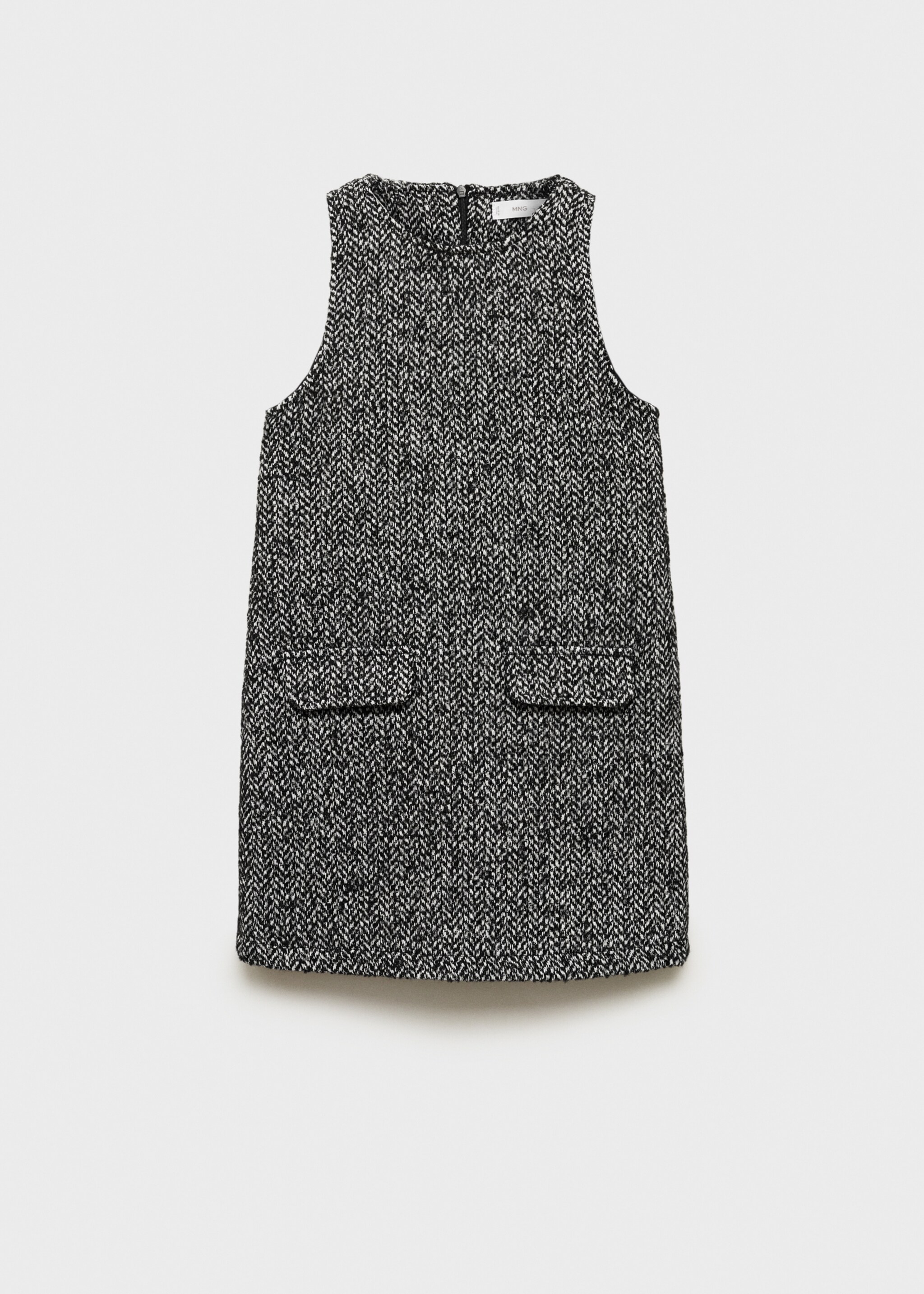 Spike stitch pinafore - Article without model, Black. Ref: 87050228-00.