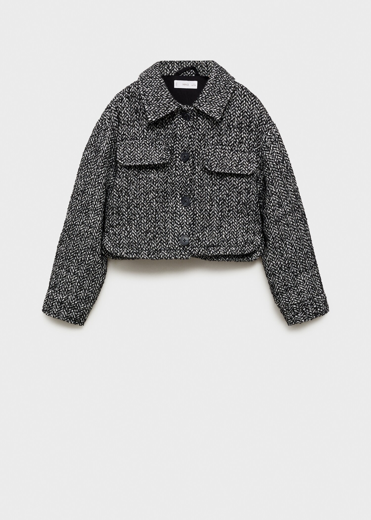 Crop-Jacke mit Fischgrätmuster - Artikel ohne Model