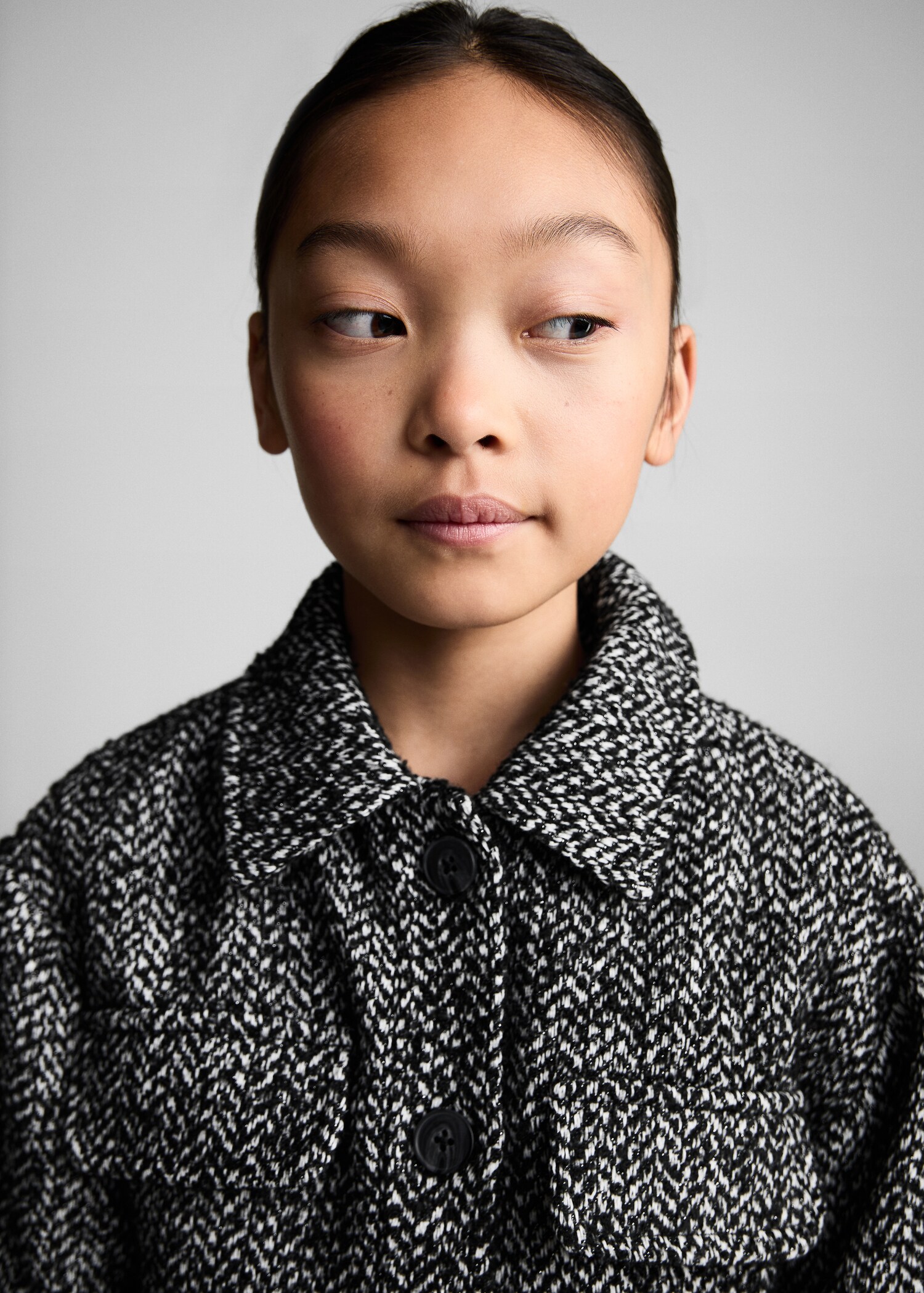 Crop-Jacke mit Fischgrätmuster - Detail des Artikels 1