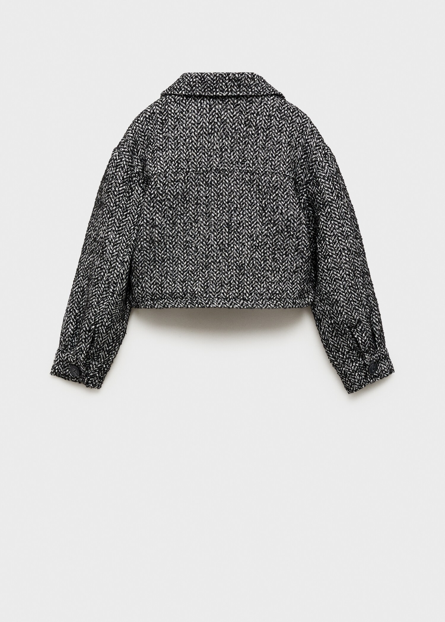 Crop-Jacke mit Fischgrätmuster - Rückseite des Artikels