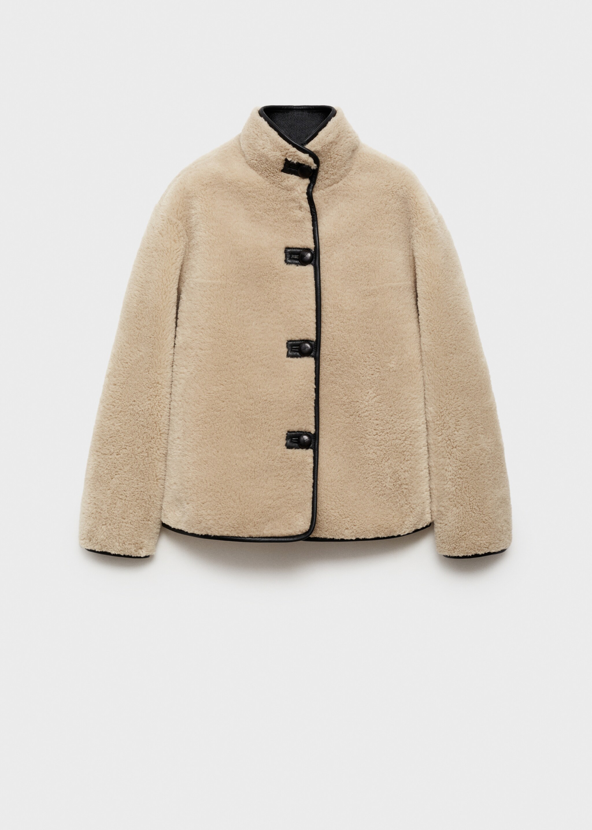 Abrigo corto efecto pelo - Artículo sin modelo, Crudo. Ref: 87050232-00.