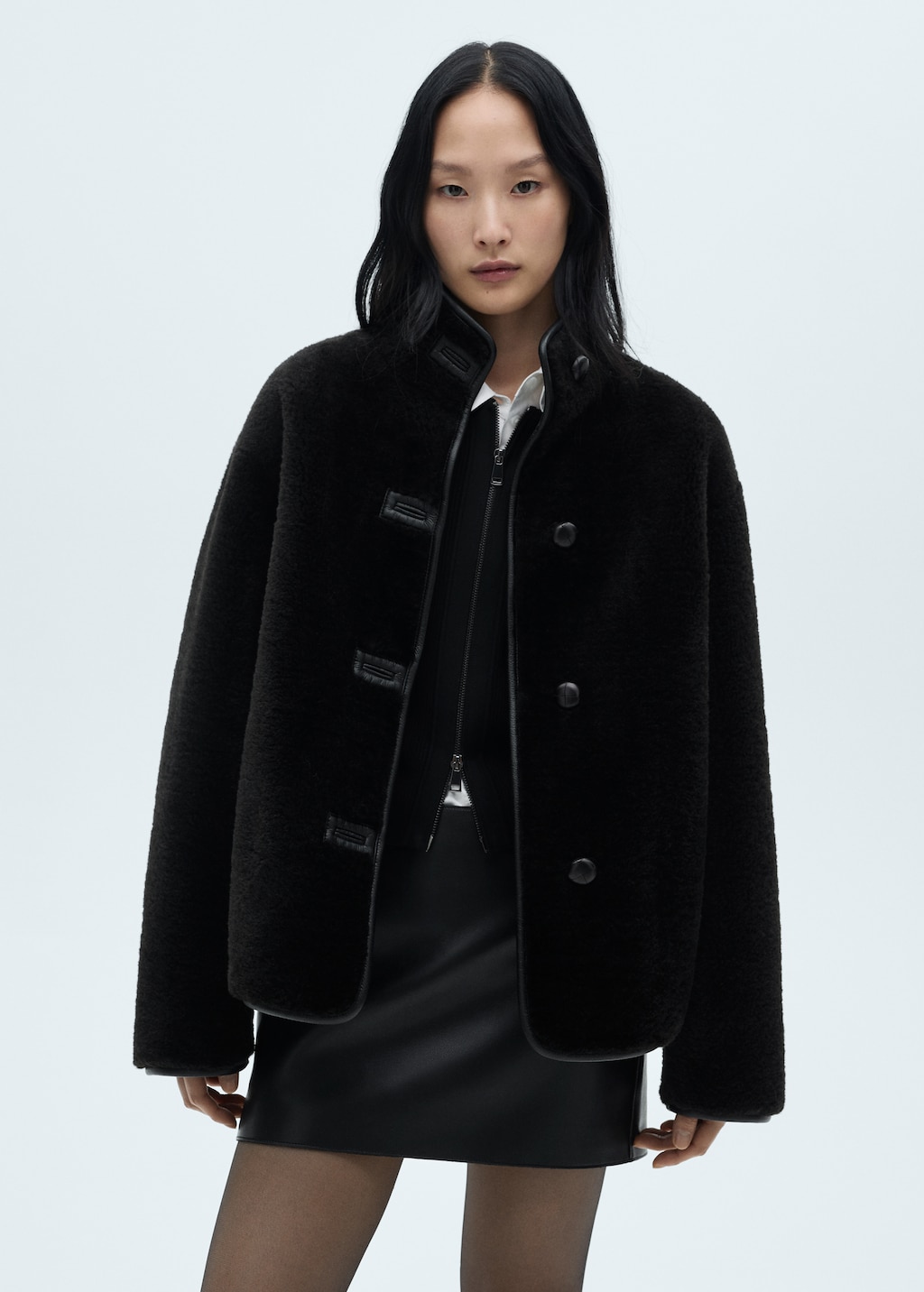 Short faux-fur coat - Women | MANGO OUTLET USA