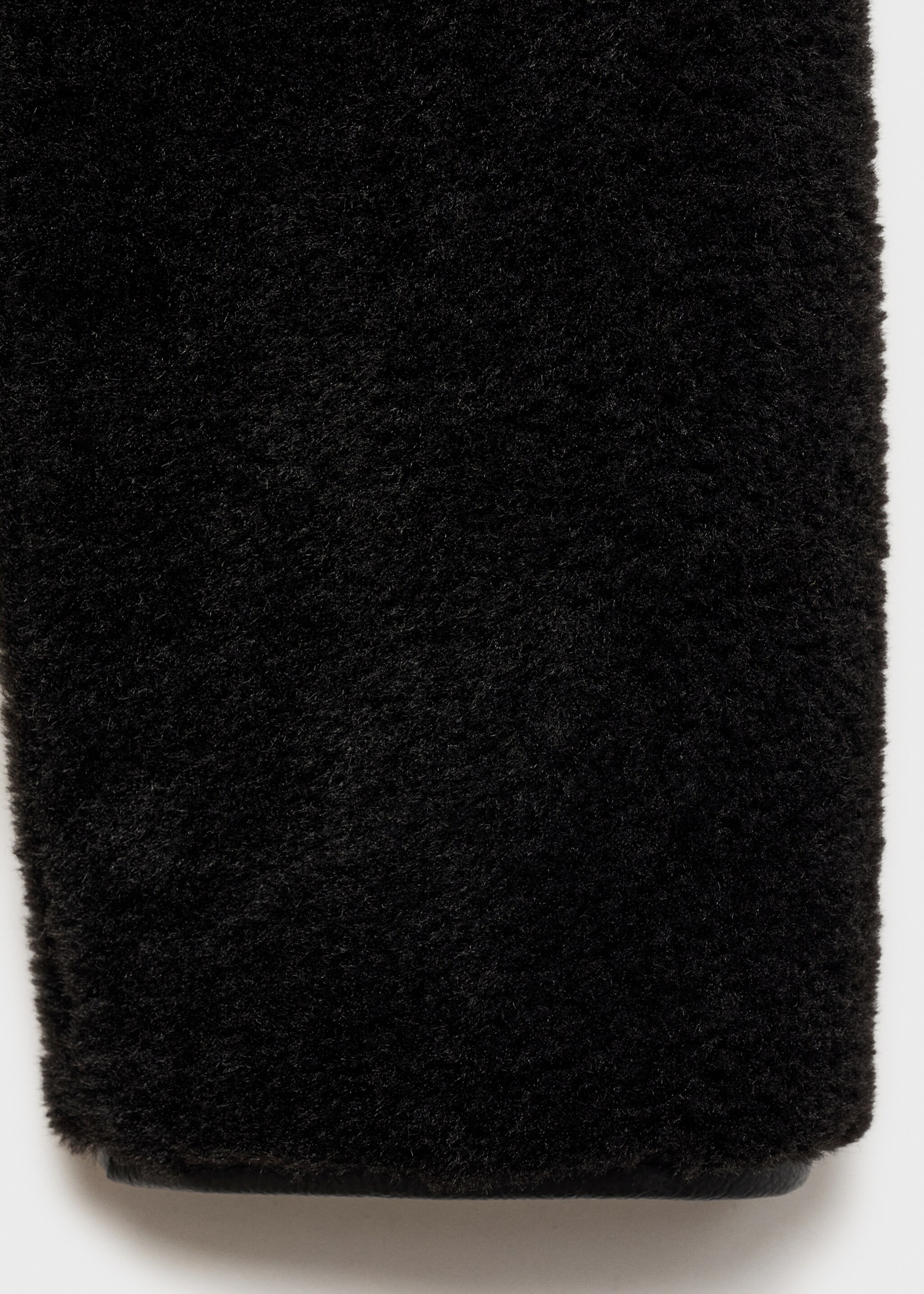 Short faux-fur coat - Details of the article 0, Black. Ref: 87050232-00.