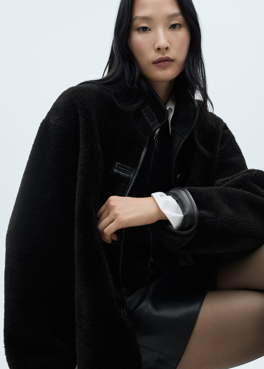 Short faux-fur coat - Women | MANGO OUTLET USA