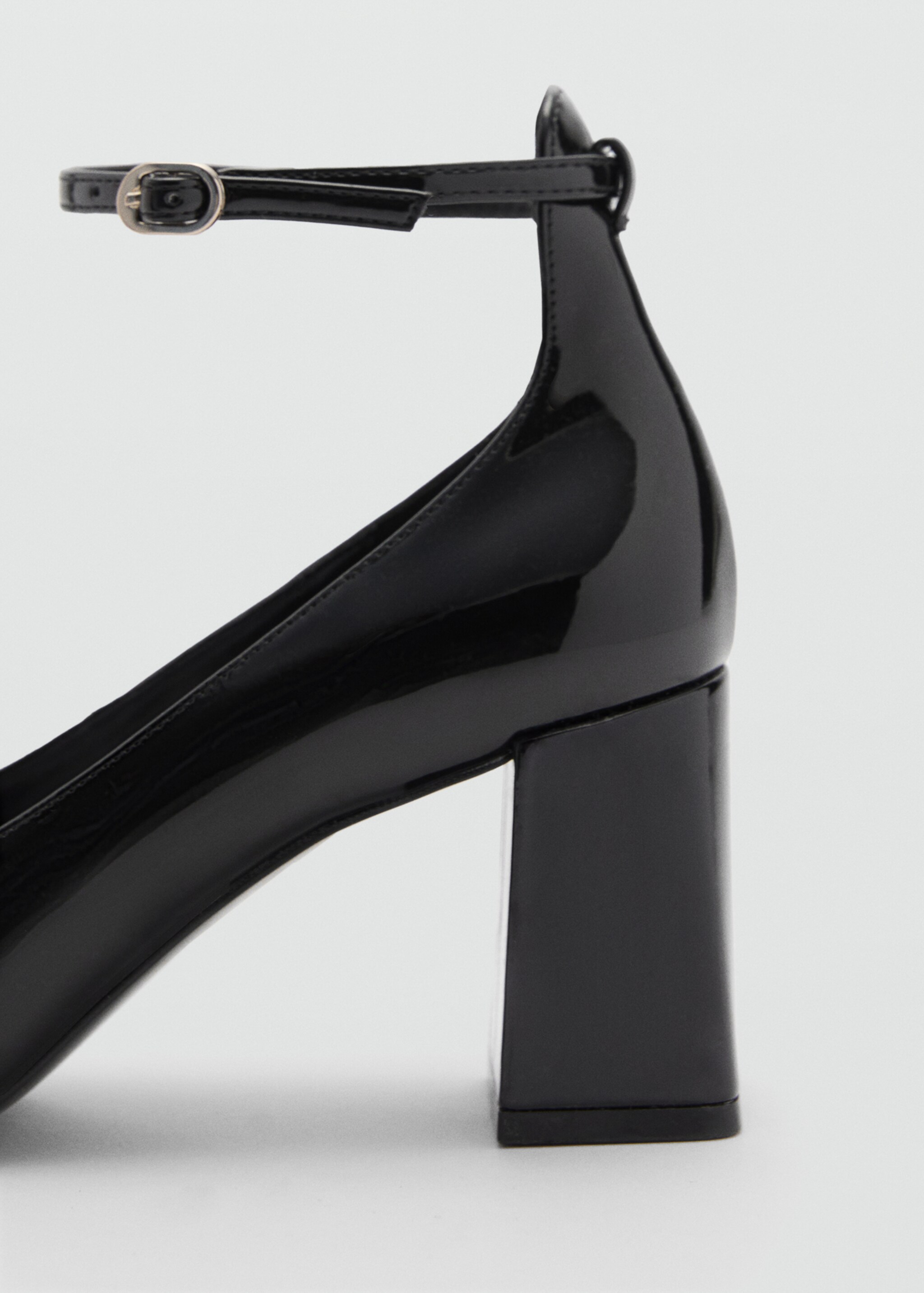 Patent-effect stiletto-heel shoes - Details of the article 1, Black. Ref: 87050247-00.