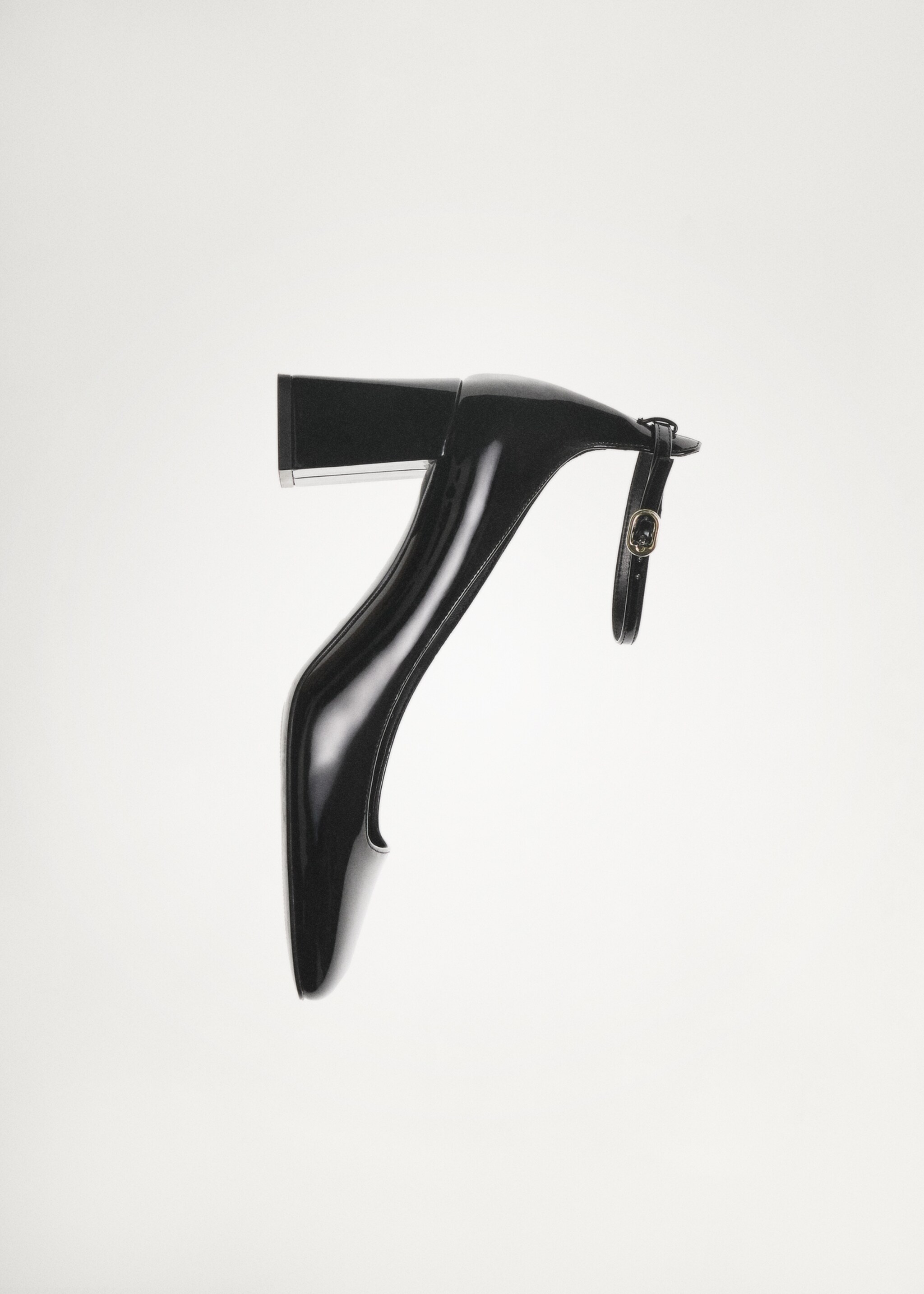 Patent-effect stiletto-heel shoes - Details of the article 9, Black. Ref: 87050247-00.