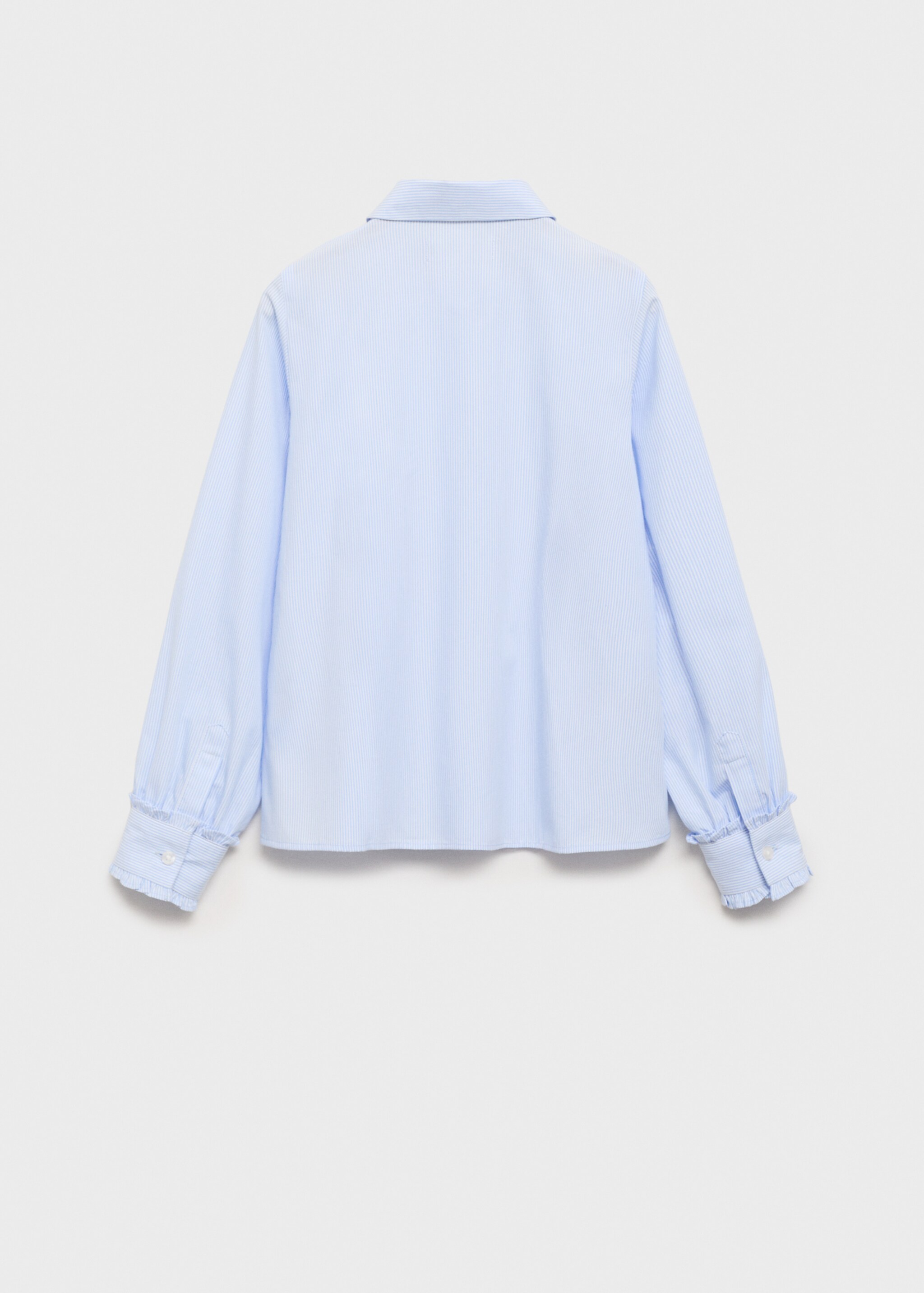 Chemise rayures volant - Verso de l’article, Bleu ciel. Ref: 87050251-00.