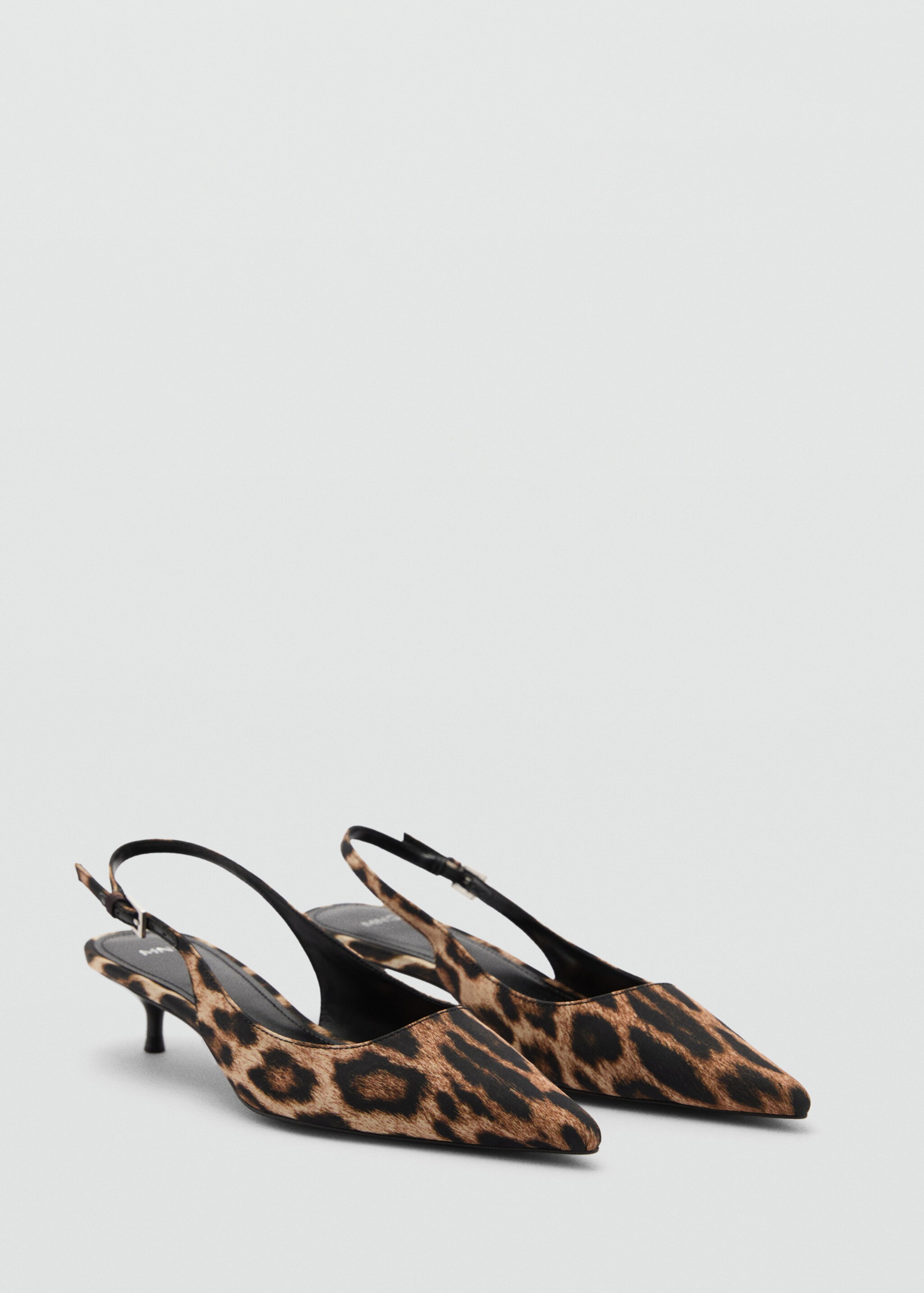 Leopard-print heeled shoes - Medium plane, Black. Ref: 87050256-00.