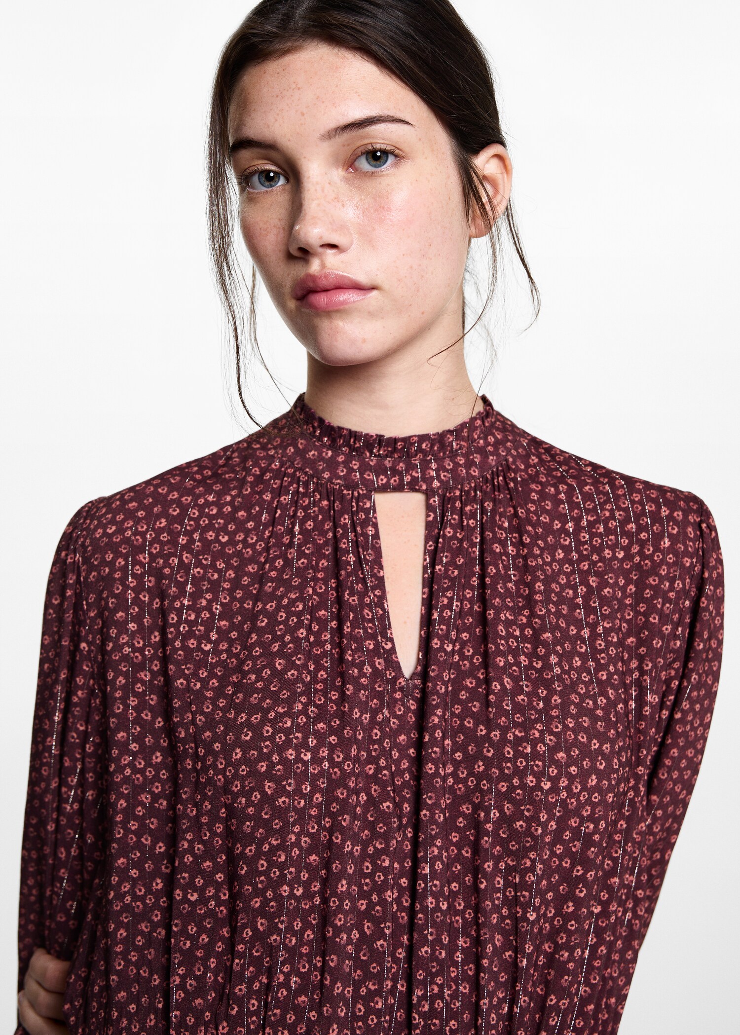 Φόρεμα εμπριμέ lurex - Λεπτομέρεια του προϊόντος 1