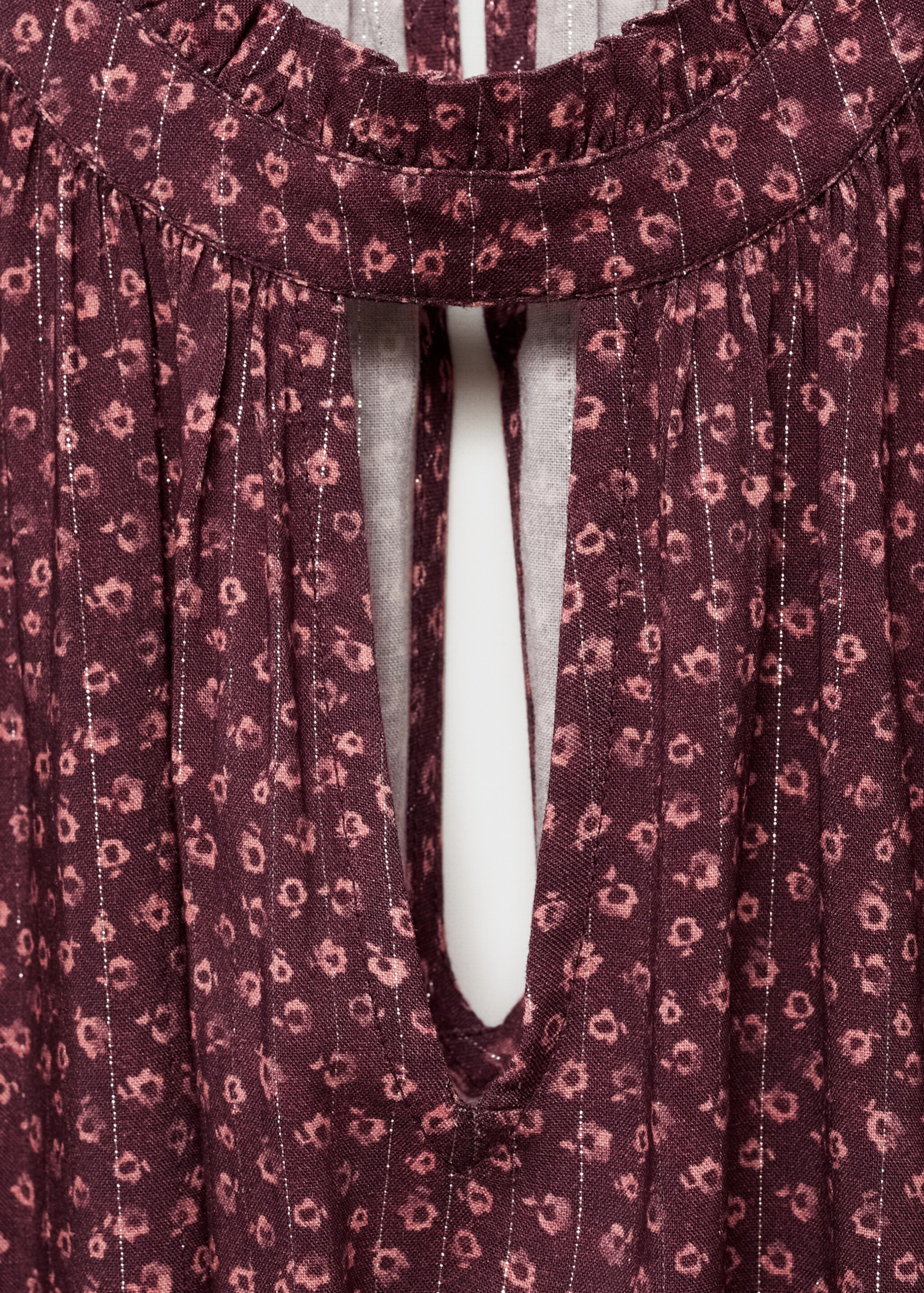 Φόρεμα εμπριμέ lurex - Λεπτομέρεια του προϊόντος 8, Μαρόν. Ref: 87050262-00.