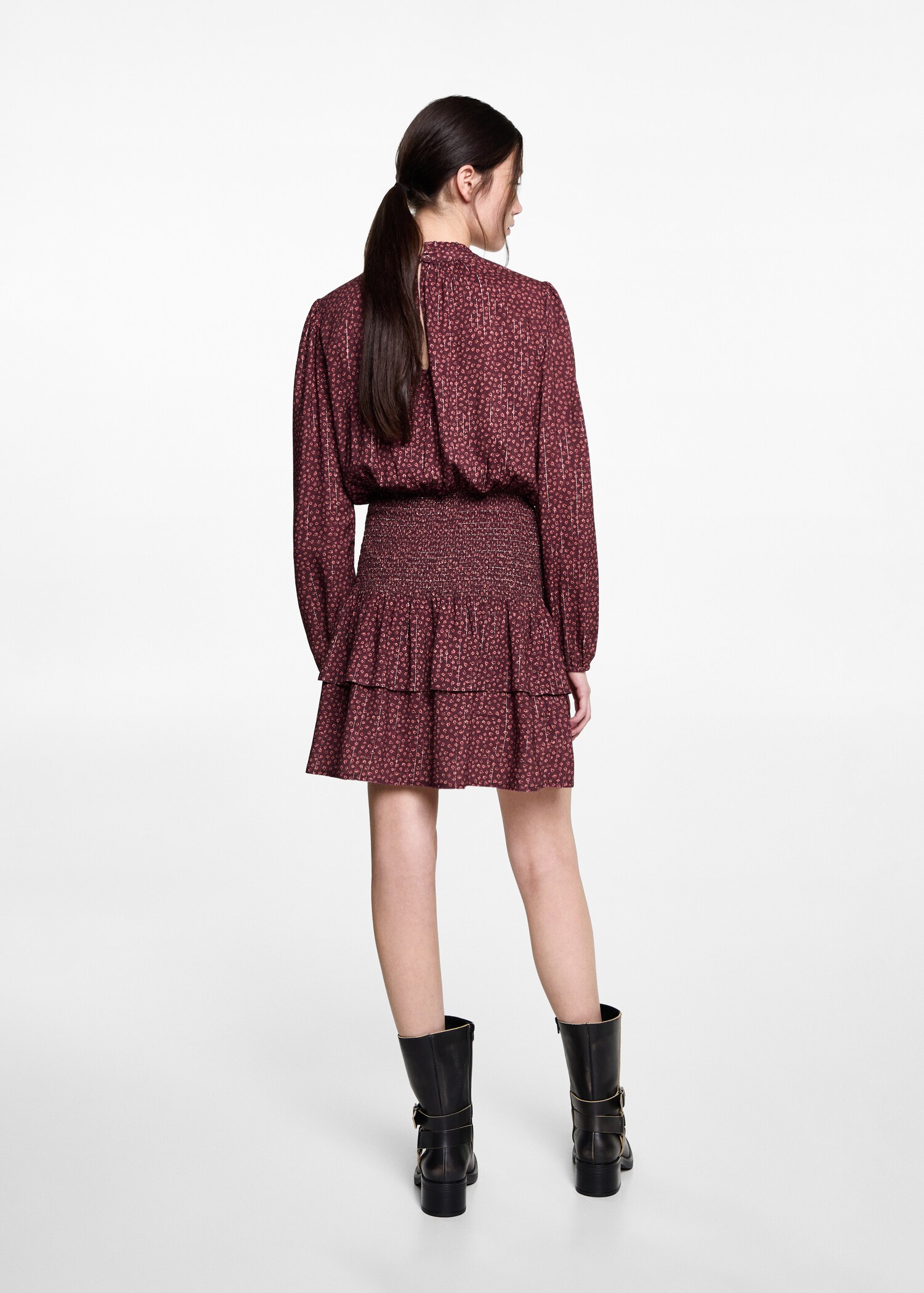 Φόρεμα εμπριμέ lurex - Πίσω όψη προϊόντος