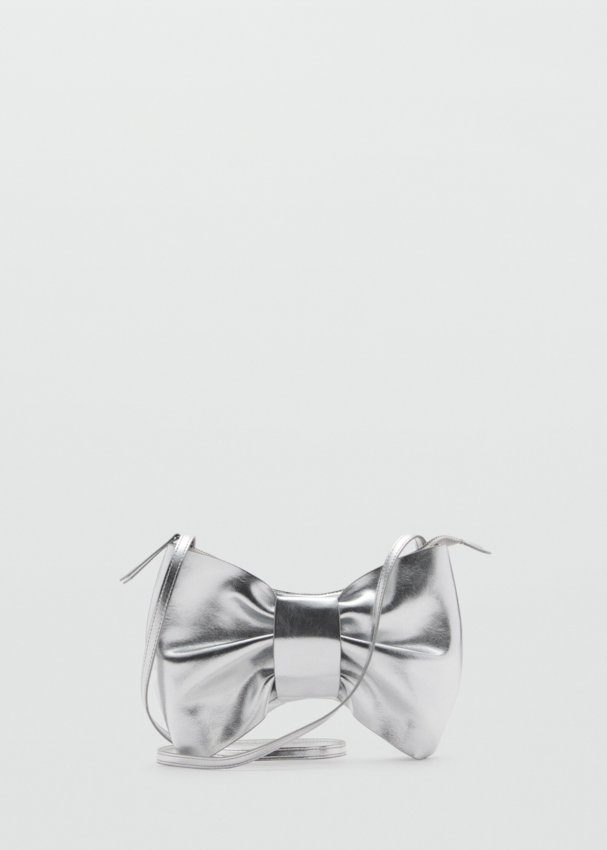 Metallic bow bag - Article without model, Silver. Ref: 87050263-00.