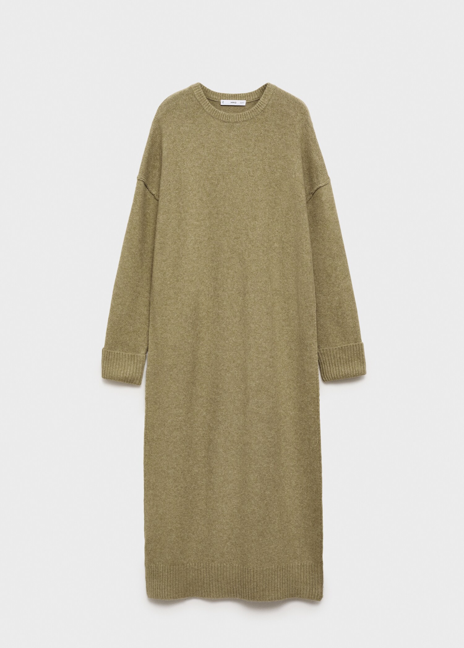 Gebreide jurk met geribde afwerkingen - Artikel zonder model