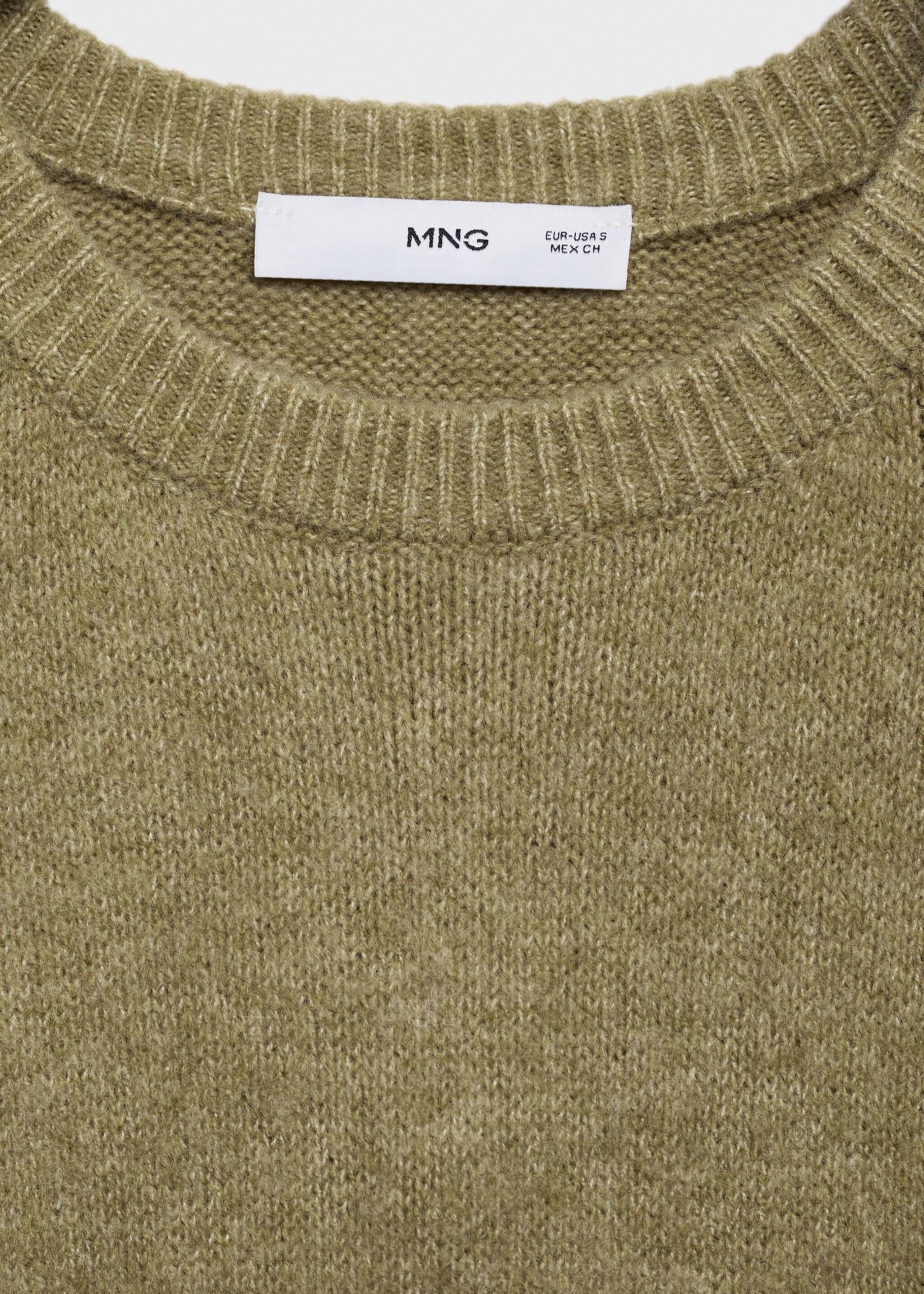 Robe maille bords côtelés - Détail de l'article 0, Vert moyen. Ref: 87050283-00.