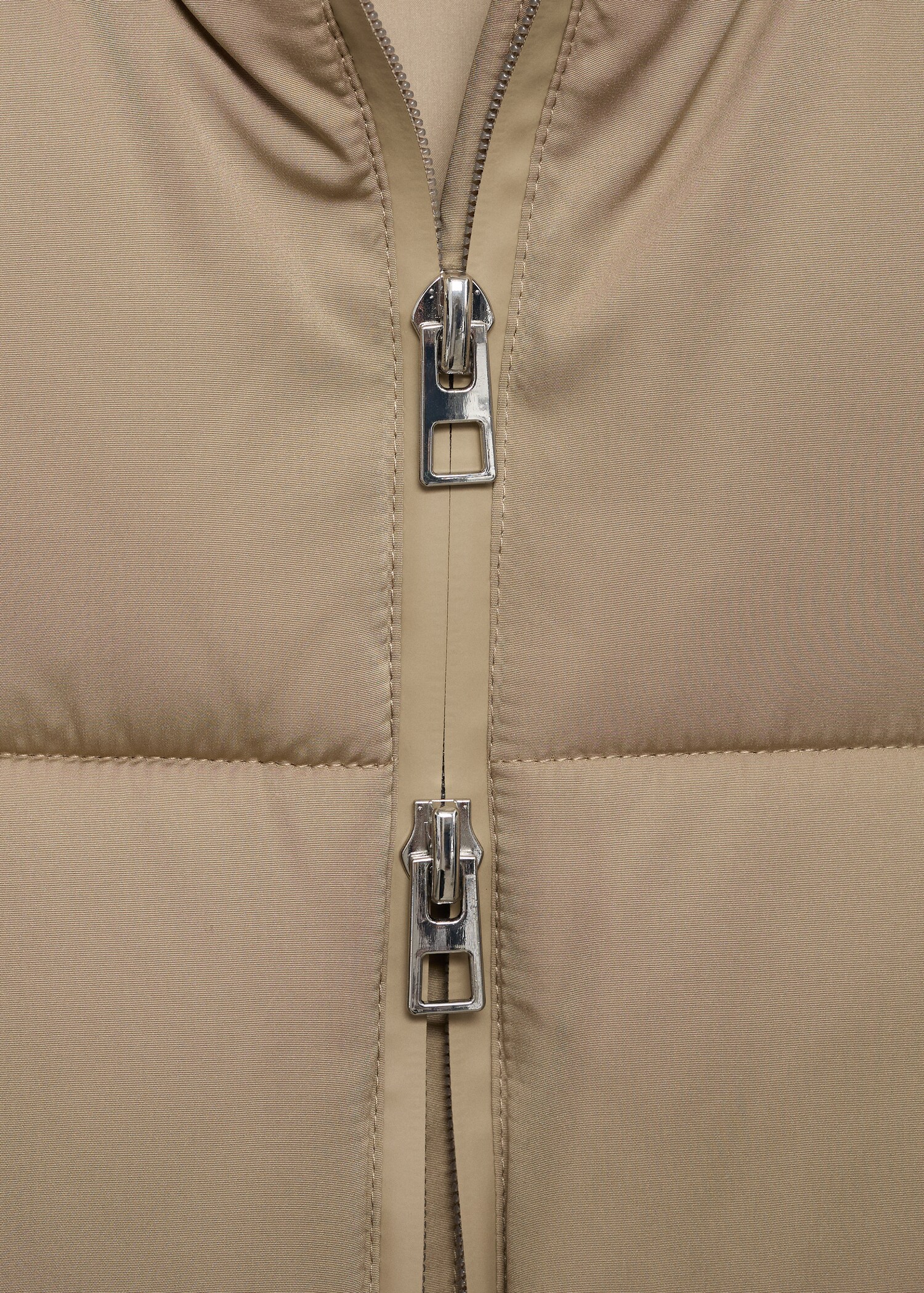 Midi quilted anorak with hood - Details of the article 8
