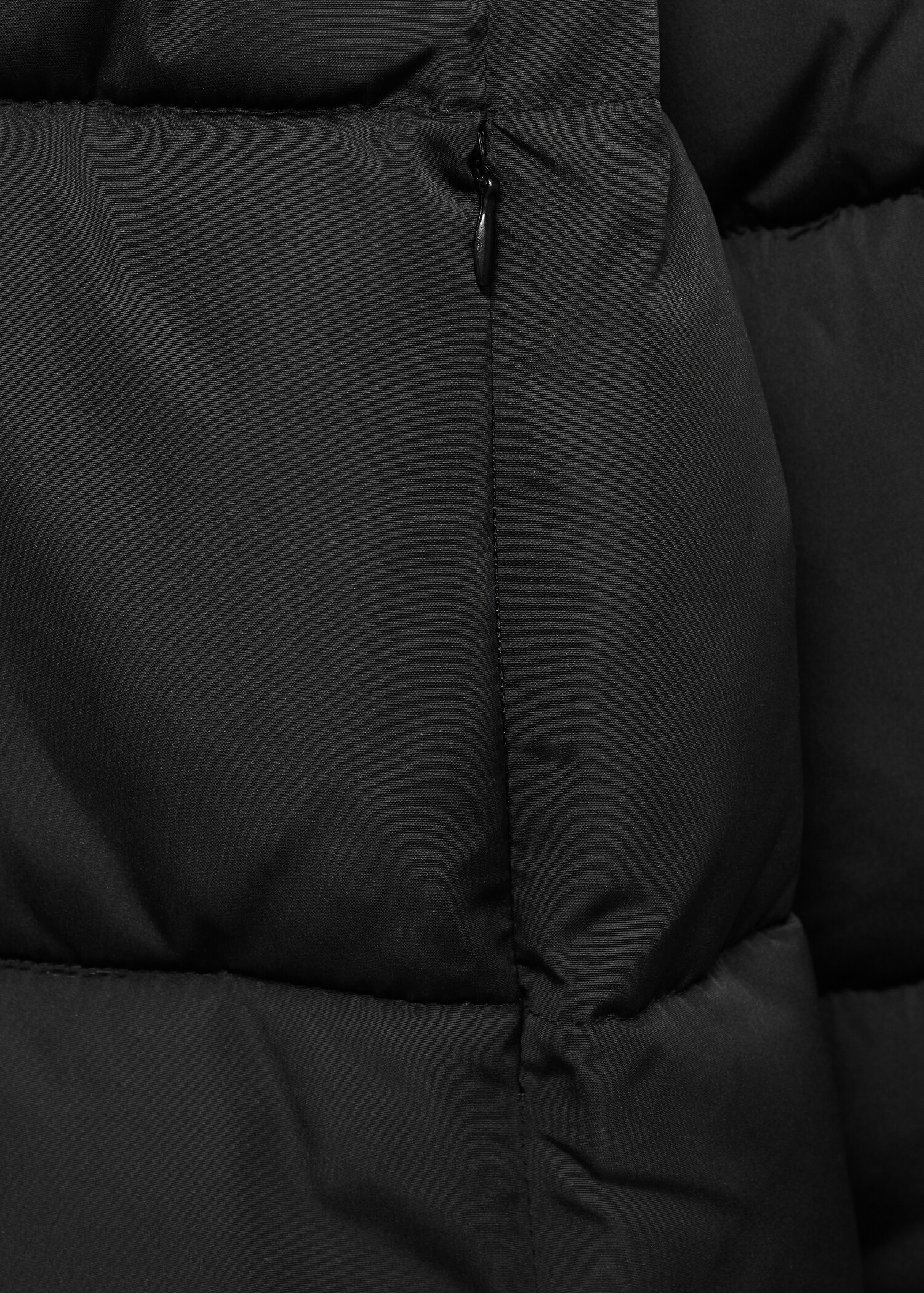 Midi quilted anorak with hood - Details of the article 0
