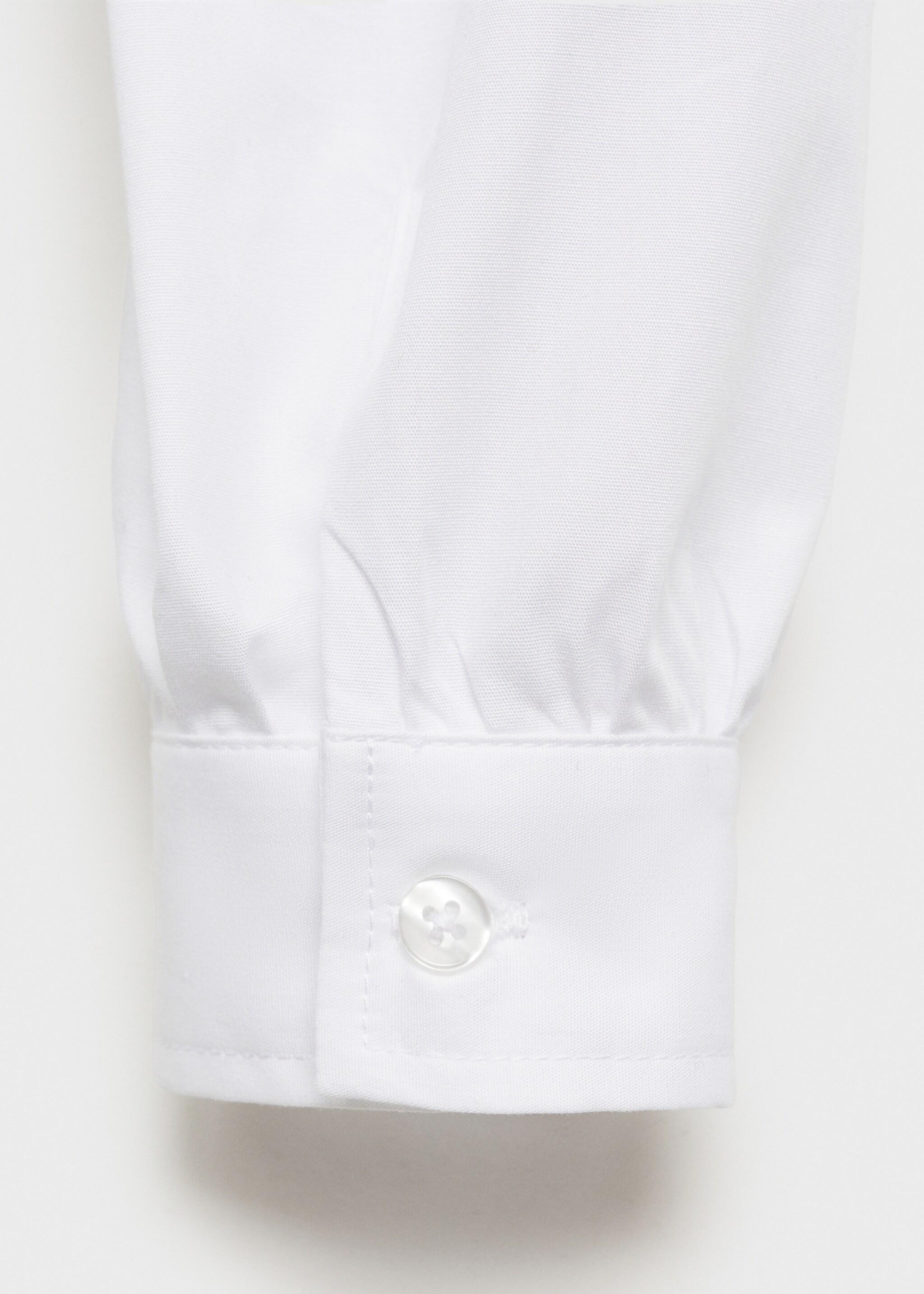 Knotted-hem cotton blouse - Details of the article 0, White. Ref: 87050327-00.