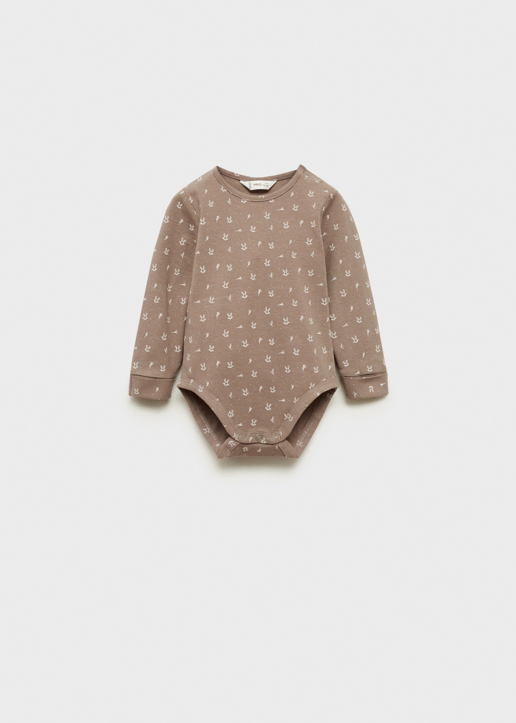 Printed cotton body - Article without model, Medium Brown. Ref: 87050342-00.