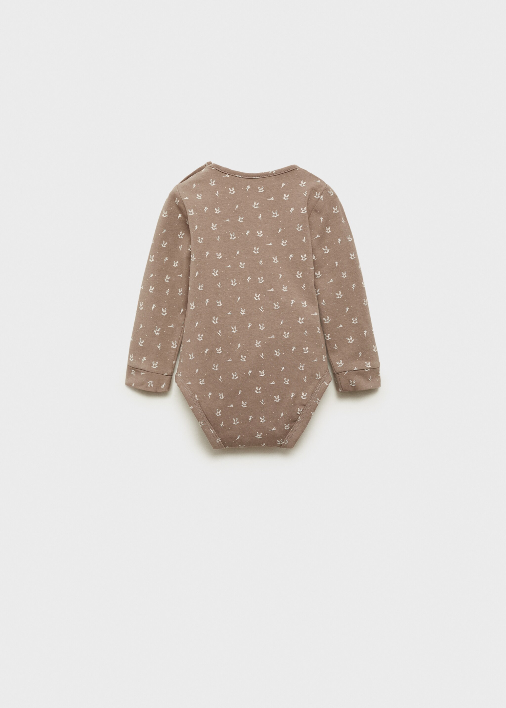 Printed cotton body - Reverse of the article, Medium Brown. Ref: 87050342-00.