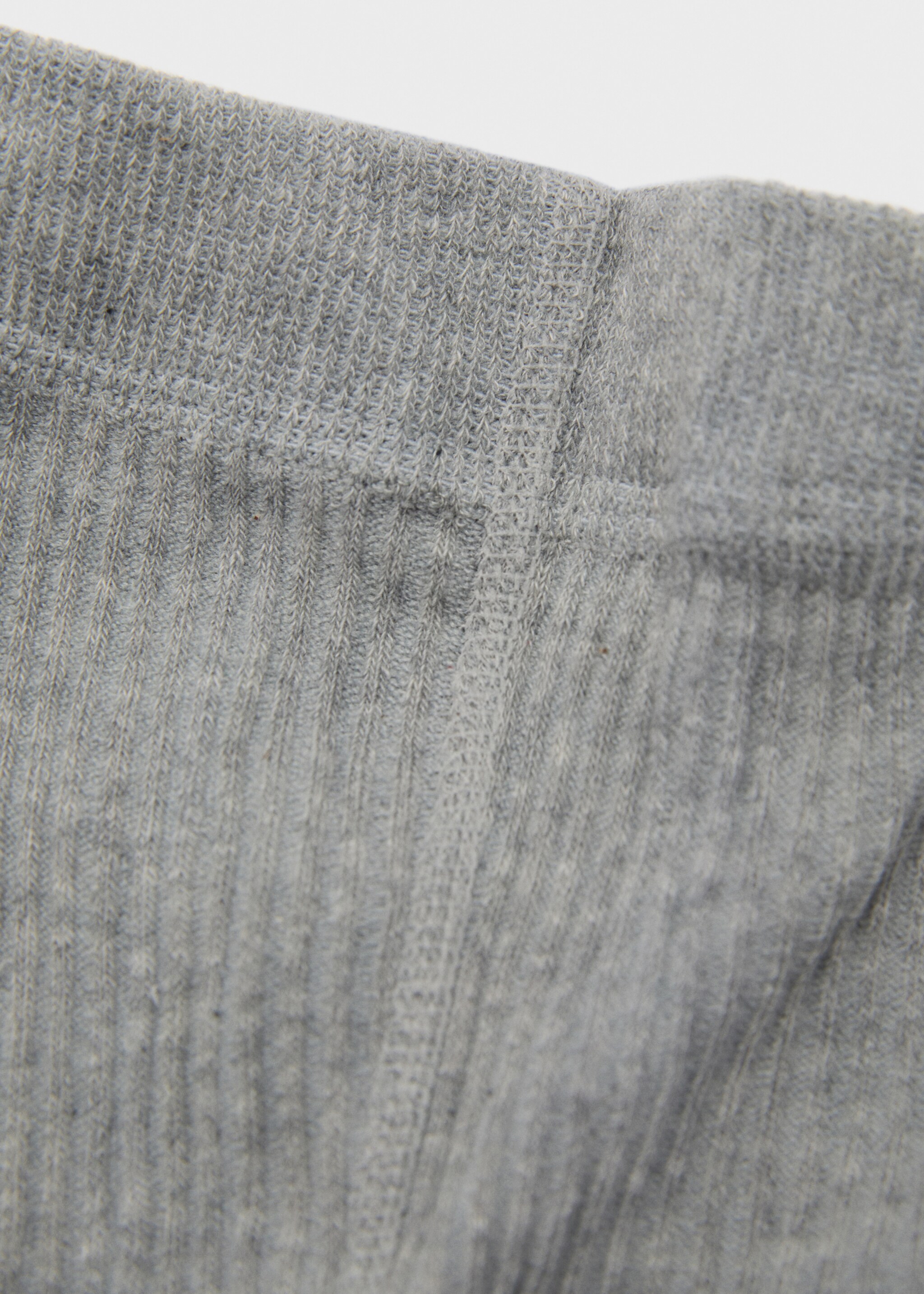 Collants côtelés - Détail de l'article 1, Gris chiné moyen. Ref: 87050351-00.