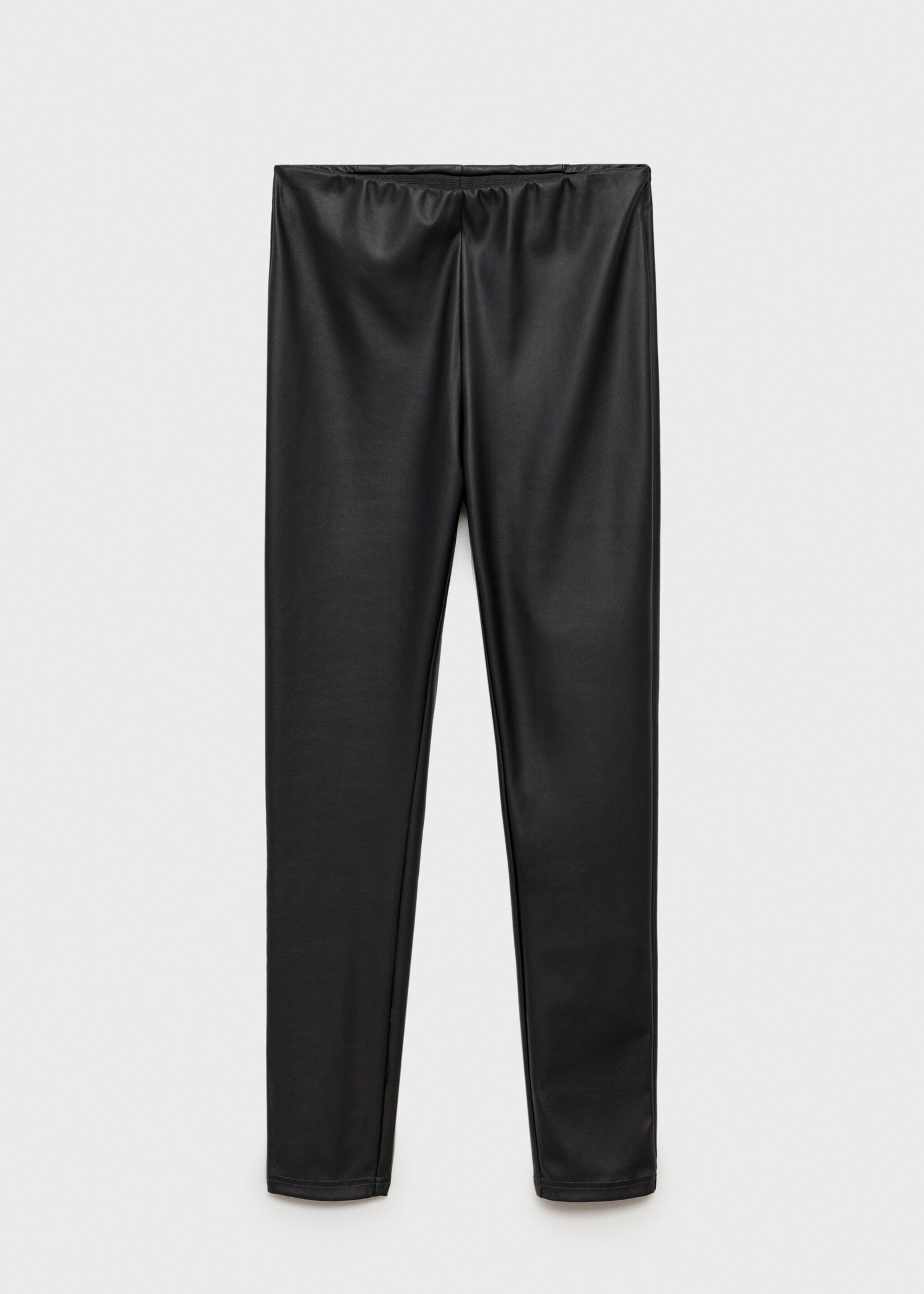 Faux-leather leggings - Article without model, Black. Ref: 87050353-00.