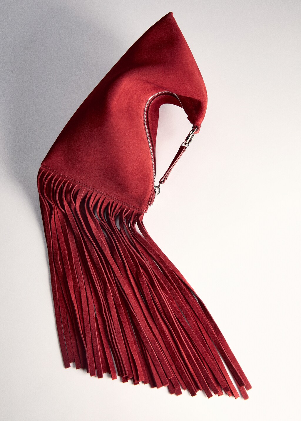 Leather handbag with fringes - Women | MANGO OUTLET USA