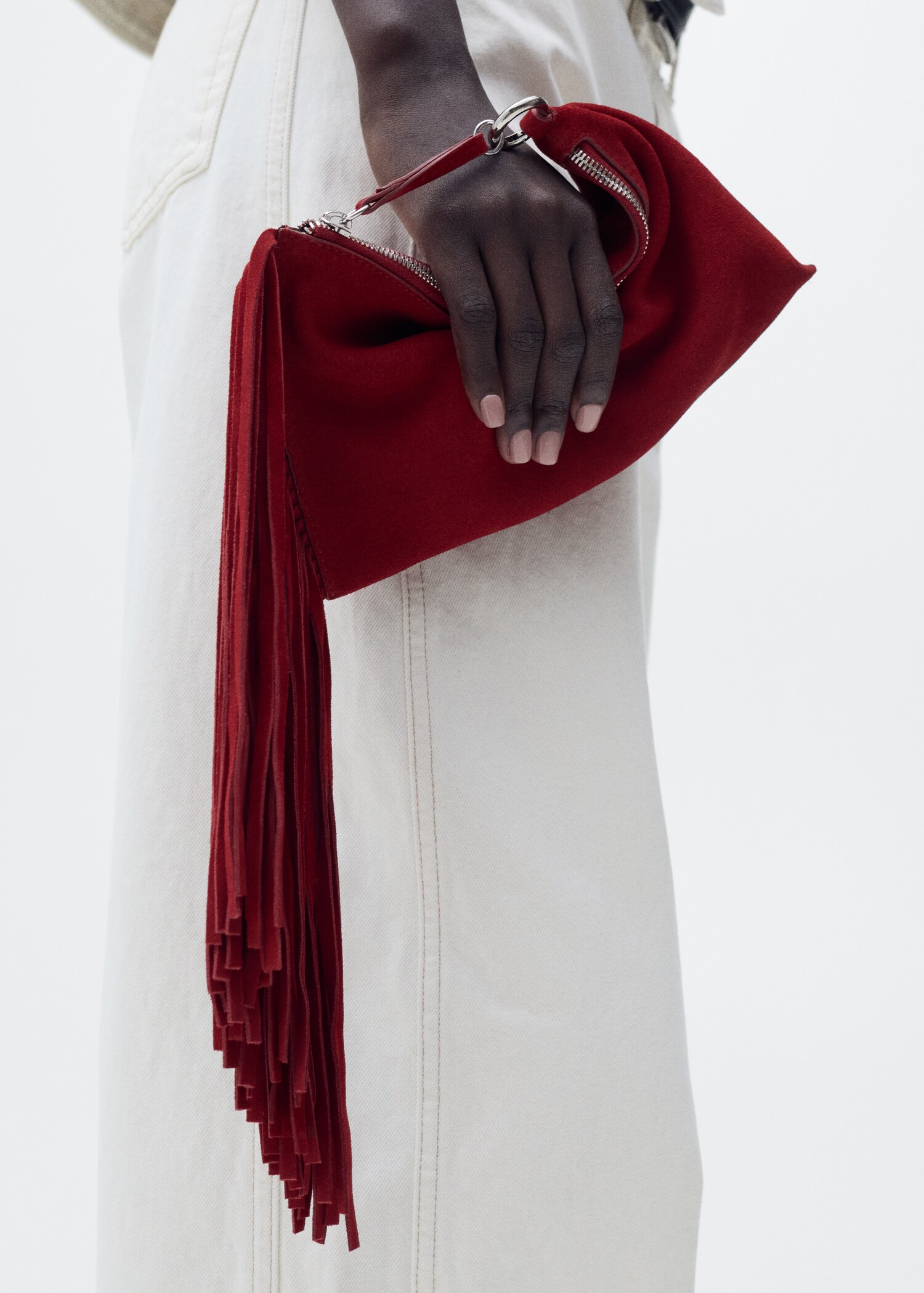 Leather handbag with fringes - Details of the article 9